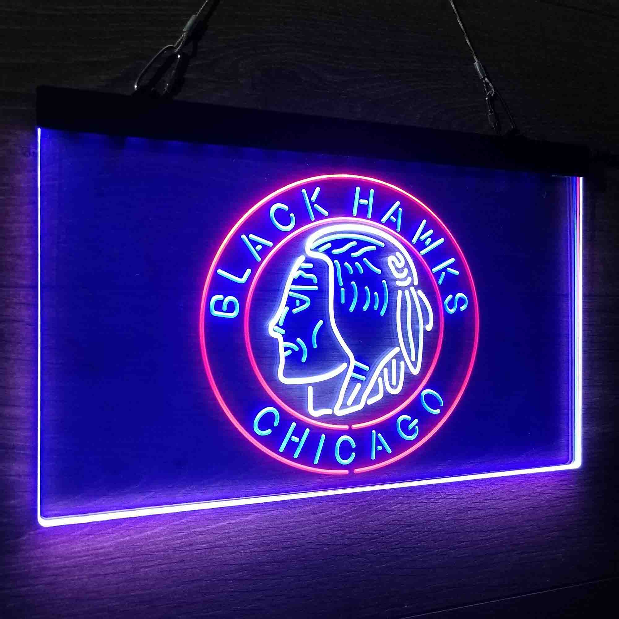 Chicago Blackhawks Neon LED Sign 3 Colors