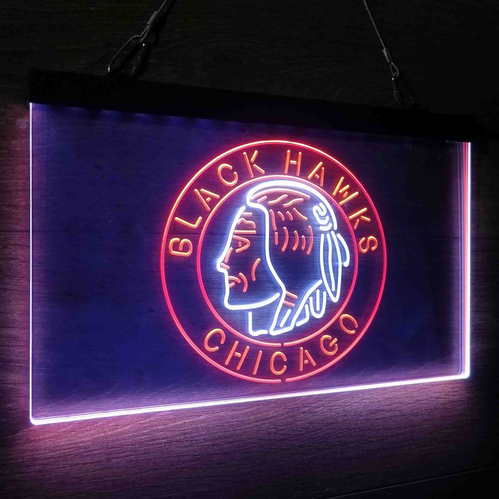 Chicago Blackhawks Neon LED Sign 3 Colors