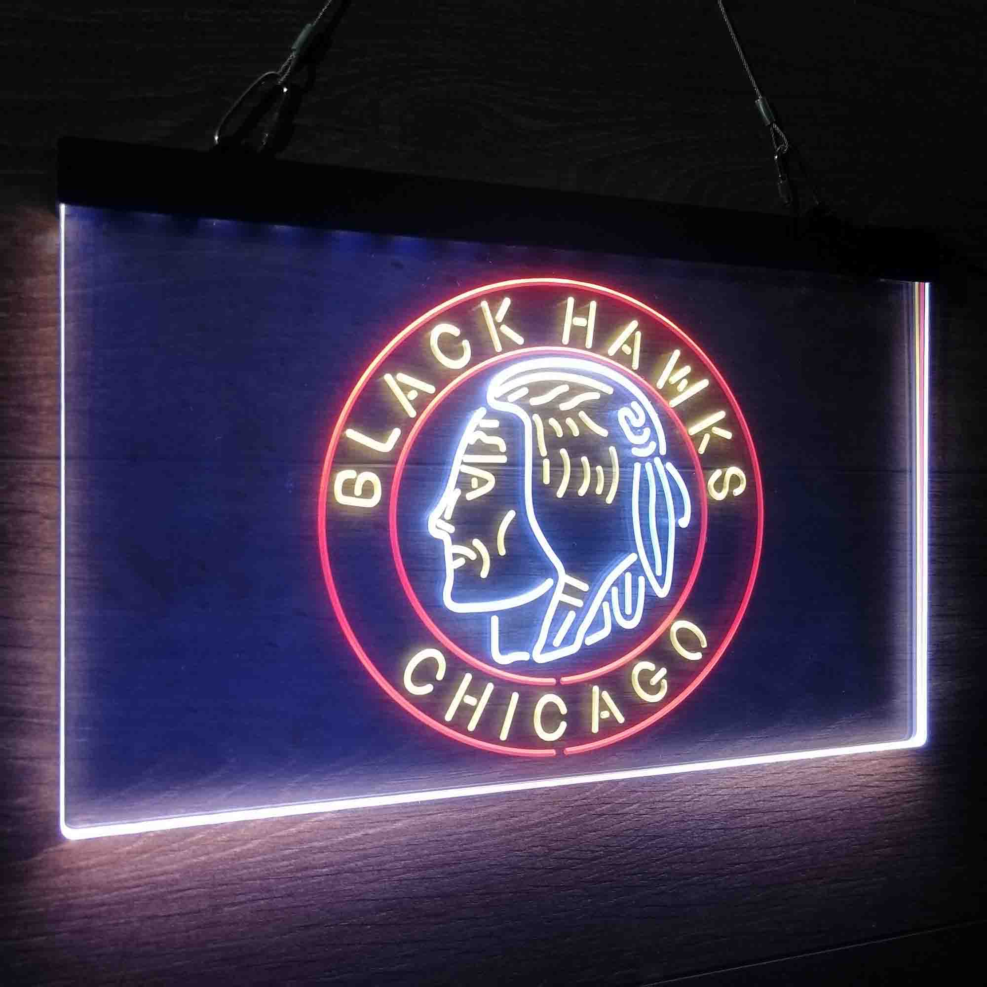 Chicago Blackhawks Neon LED Sign 3 Colors