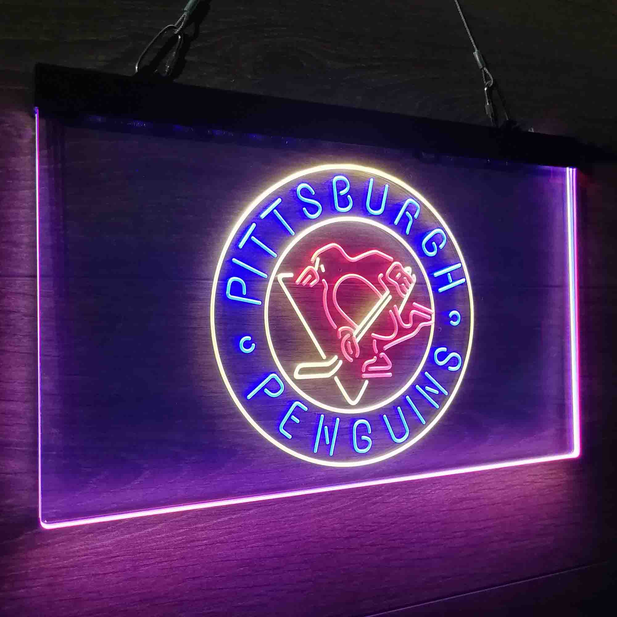 Pittsburgh Penguins Neon LED Sign 3 Colors