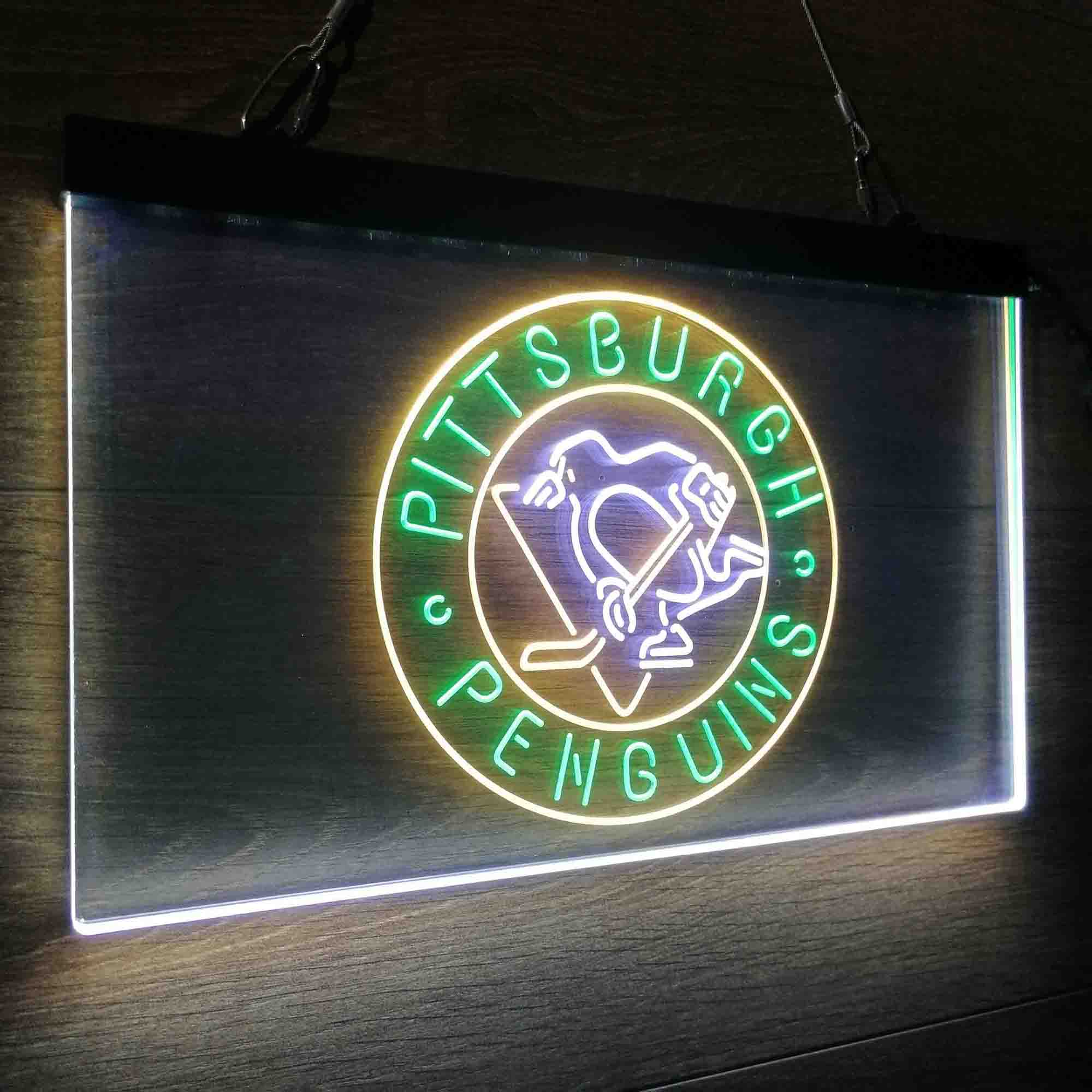 Pittsburgh Penguins Neon LED Sign 3 Colors