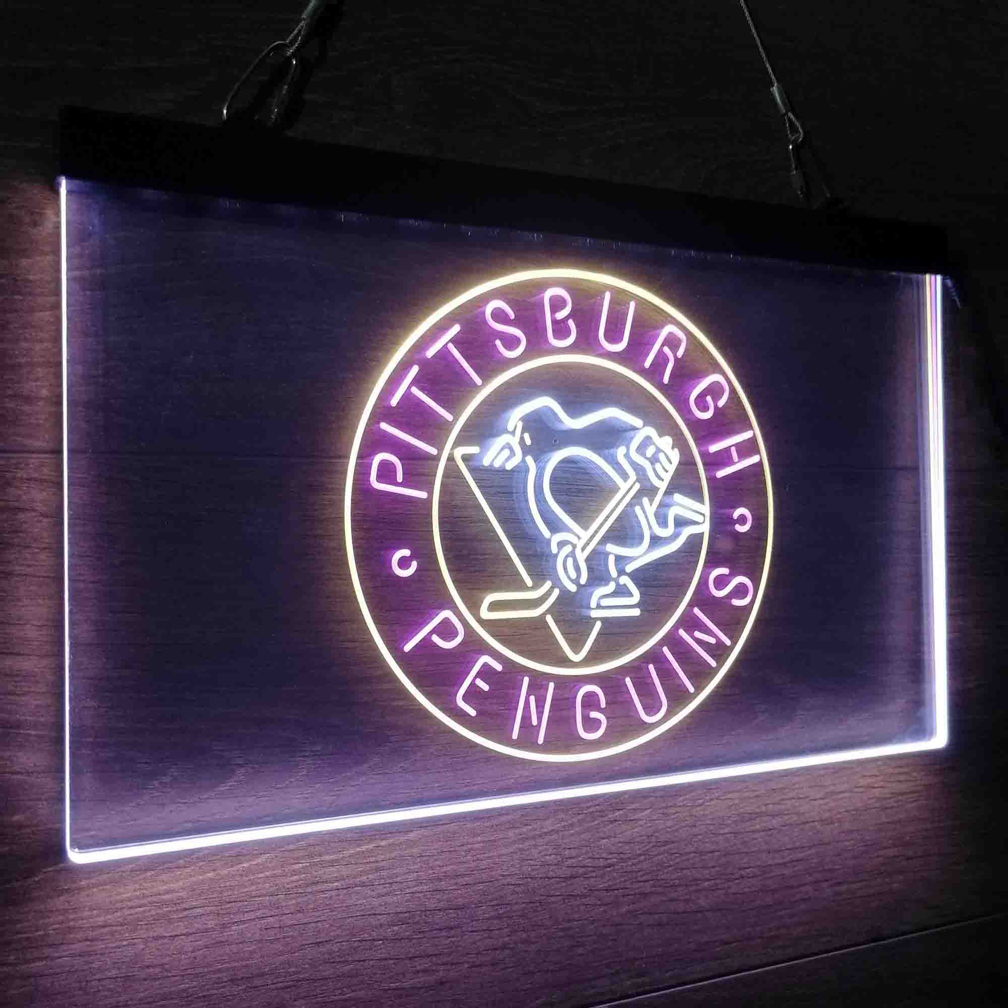 Pittsburgh Penguins Neon LED Sign 3 Colors