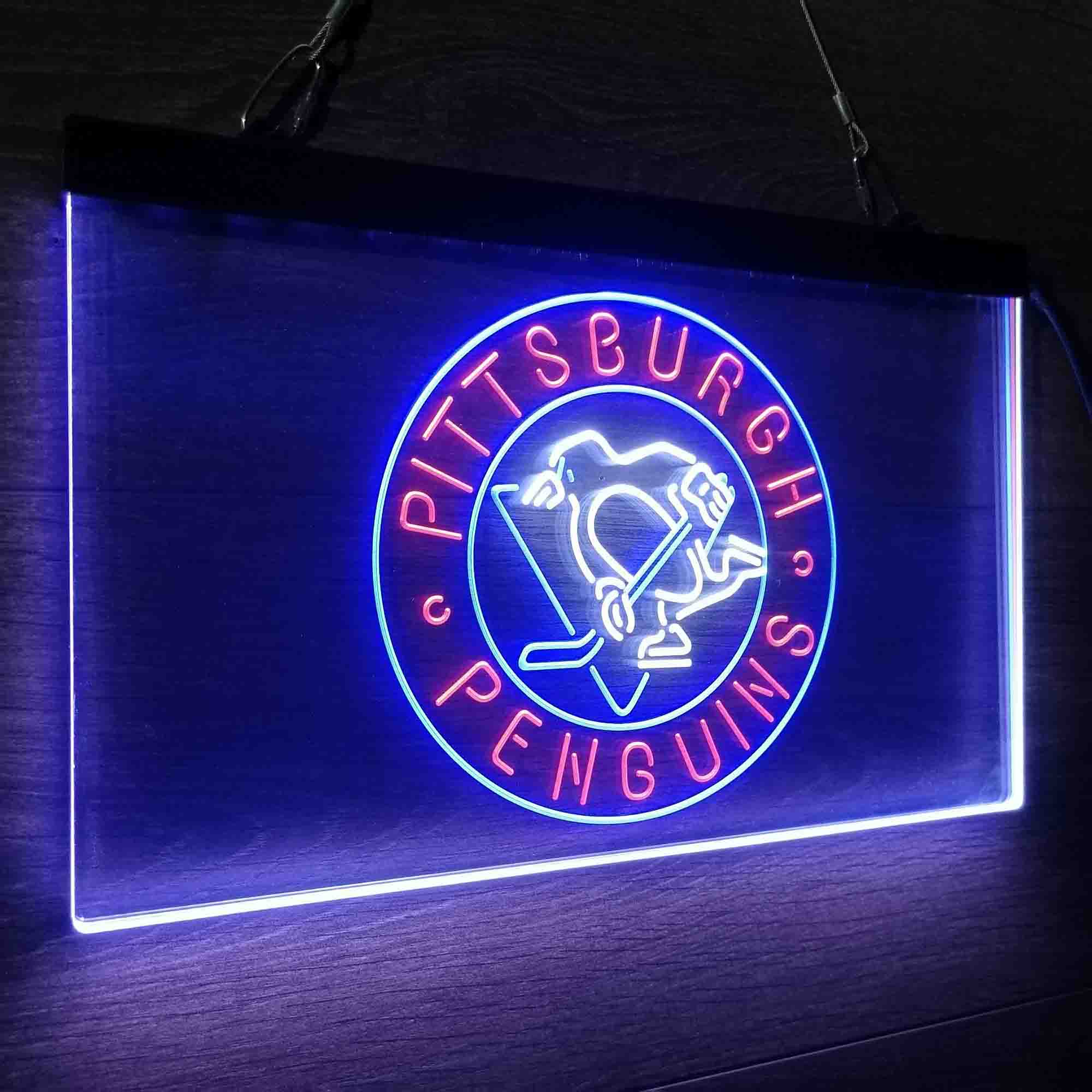 Pittsburgh Penguins Neon LED Sign 3 Colors