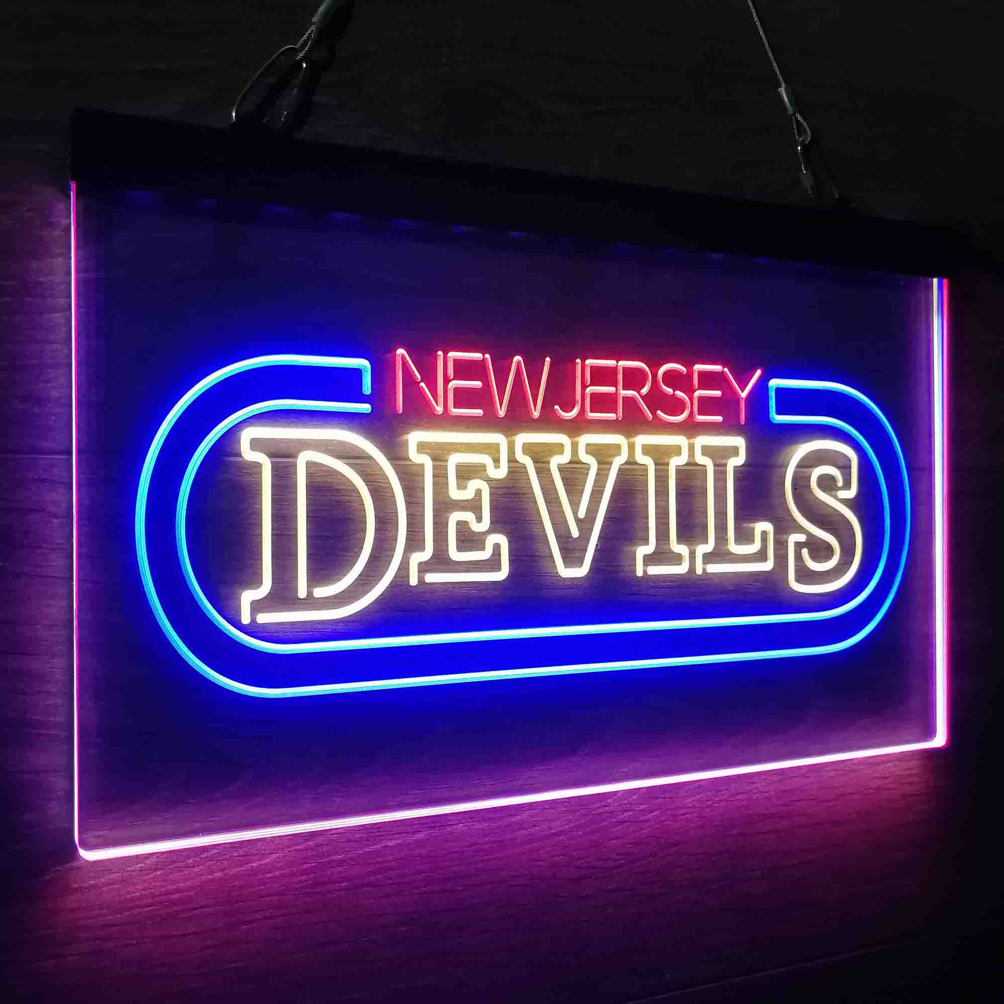 New Jersey Devils Neon LED Sign 3 Colors