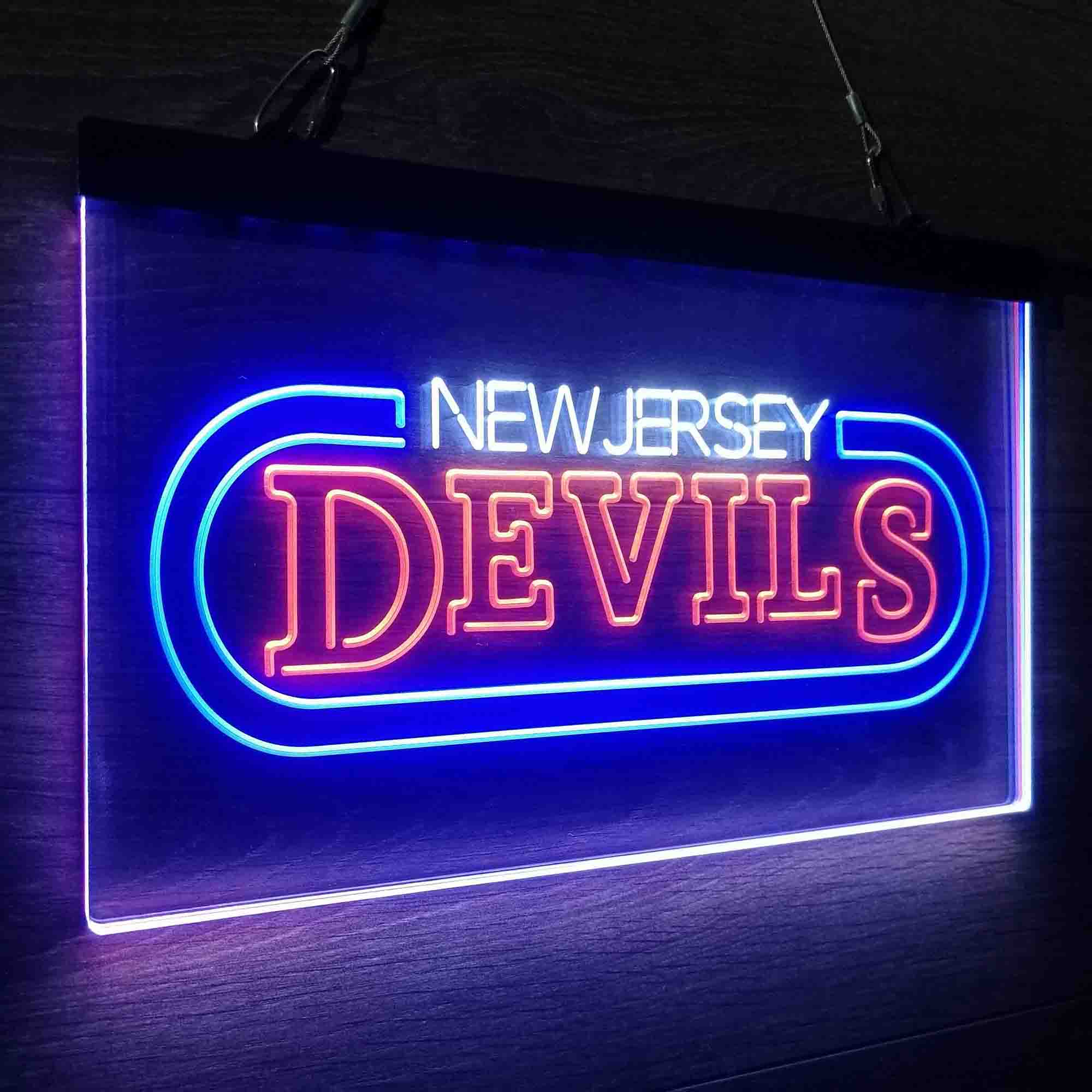 New Jersey Devils Neon LED Sign 3 Colors