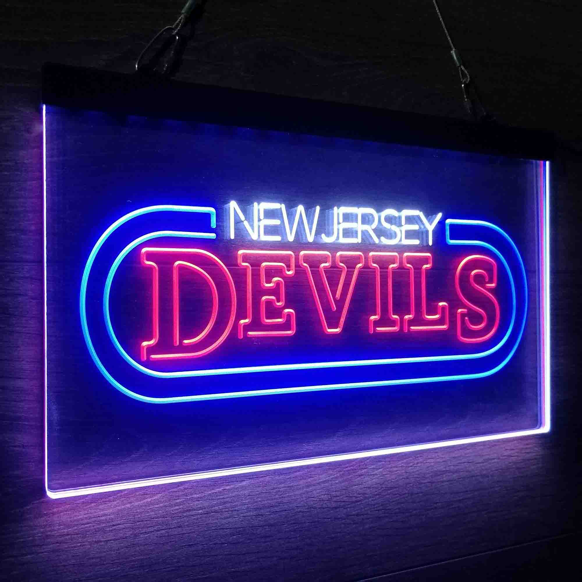 New Jersey Devils Neon LED Sign 3 Colors