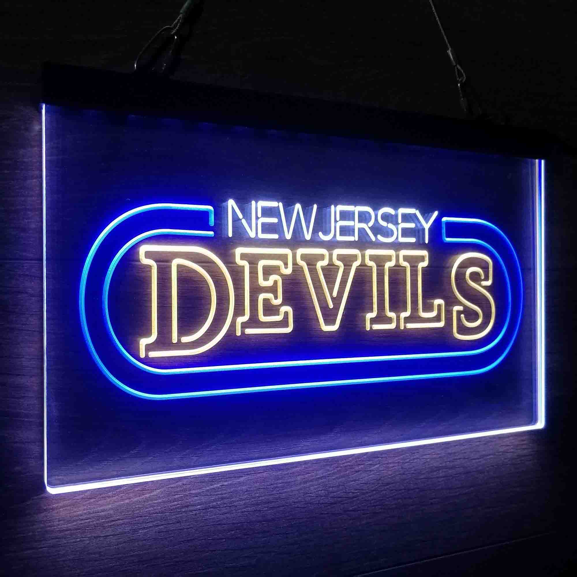 New Jersey Devils Neon LED Sign 3 Colors