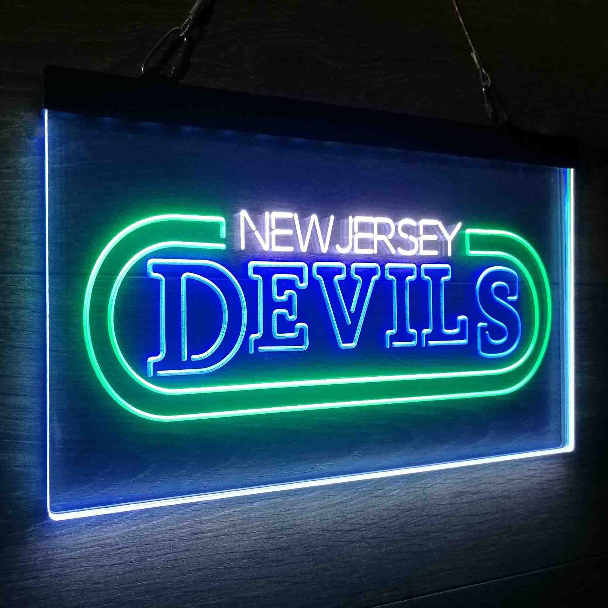 New Jersey Devils Neon LED Sign 3 Colors