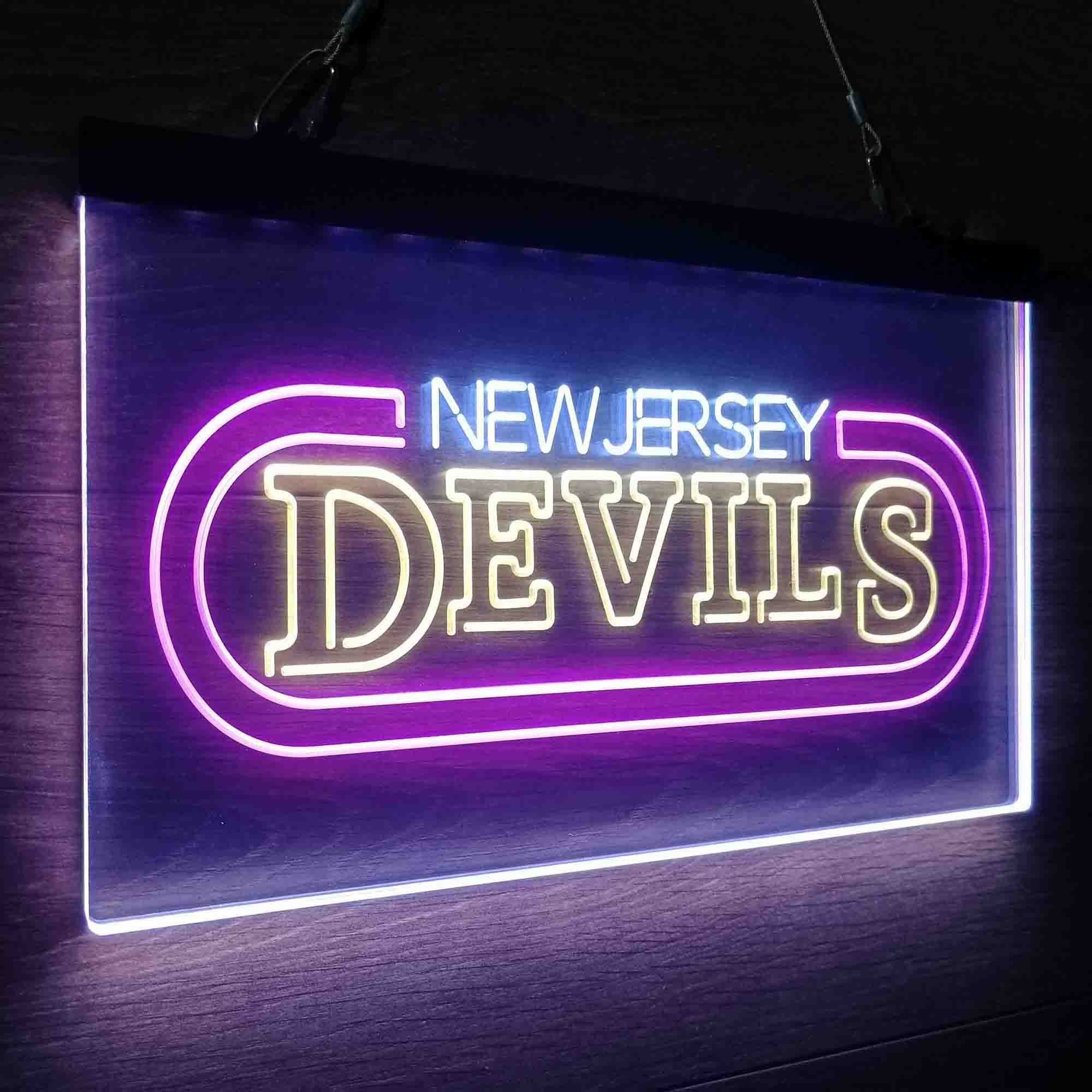 New Jersey Devils Neon LED Sign 3 Colors