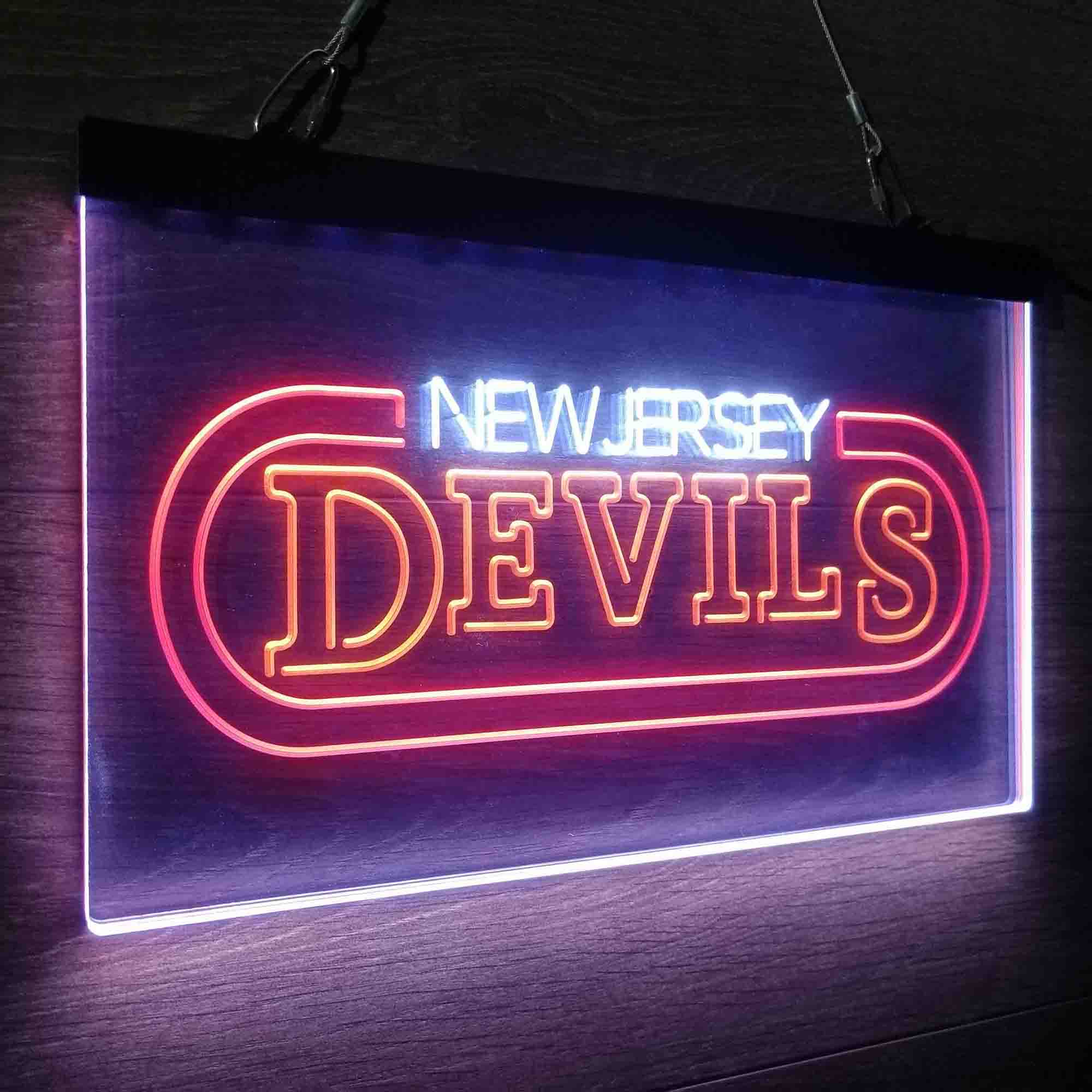 New Jersey Devils Neon LED Sign 3 Colors