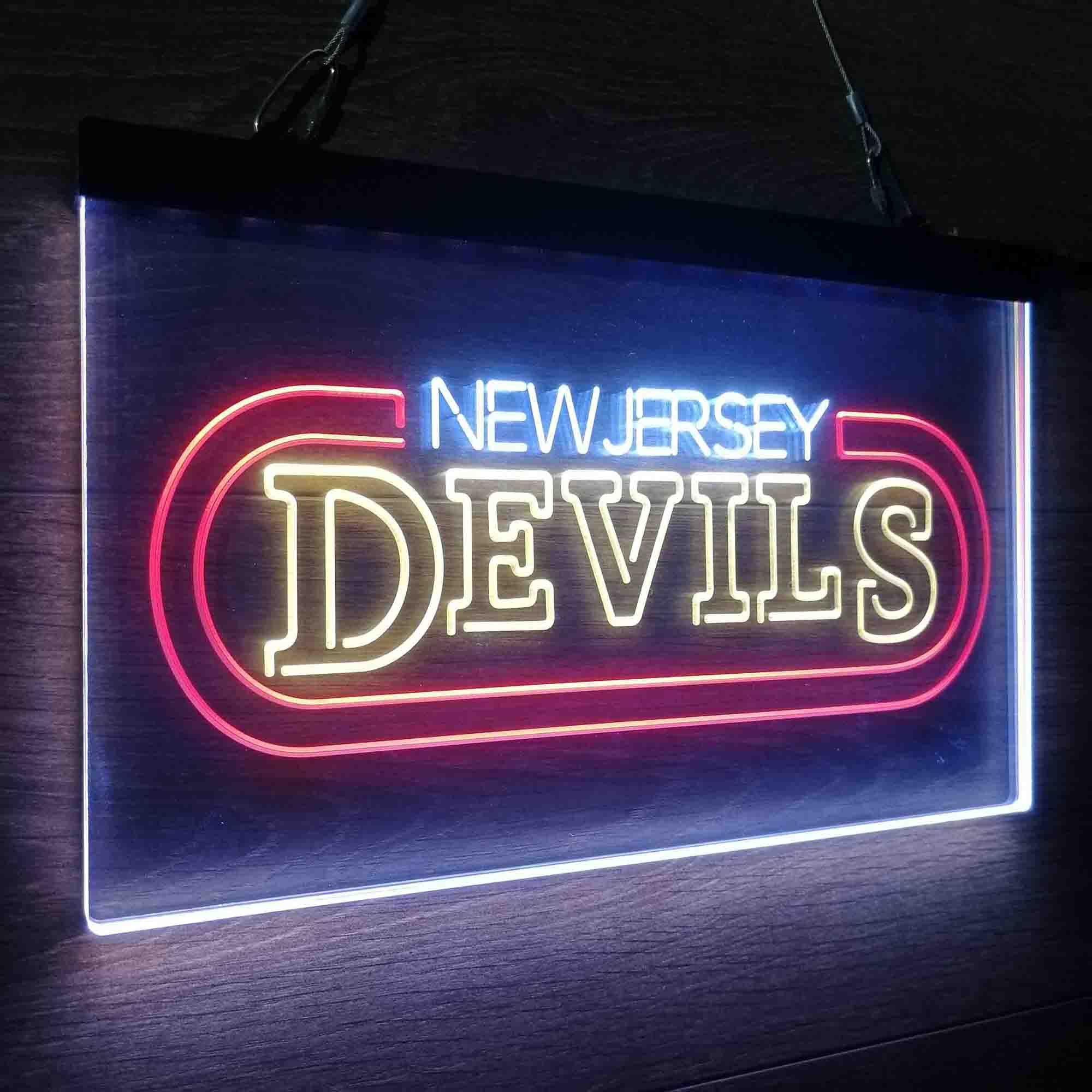 New Jersey Devils Neon LED Sign 3 Colors