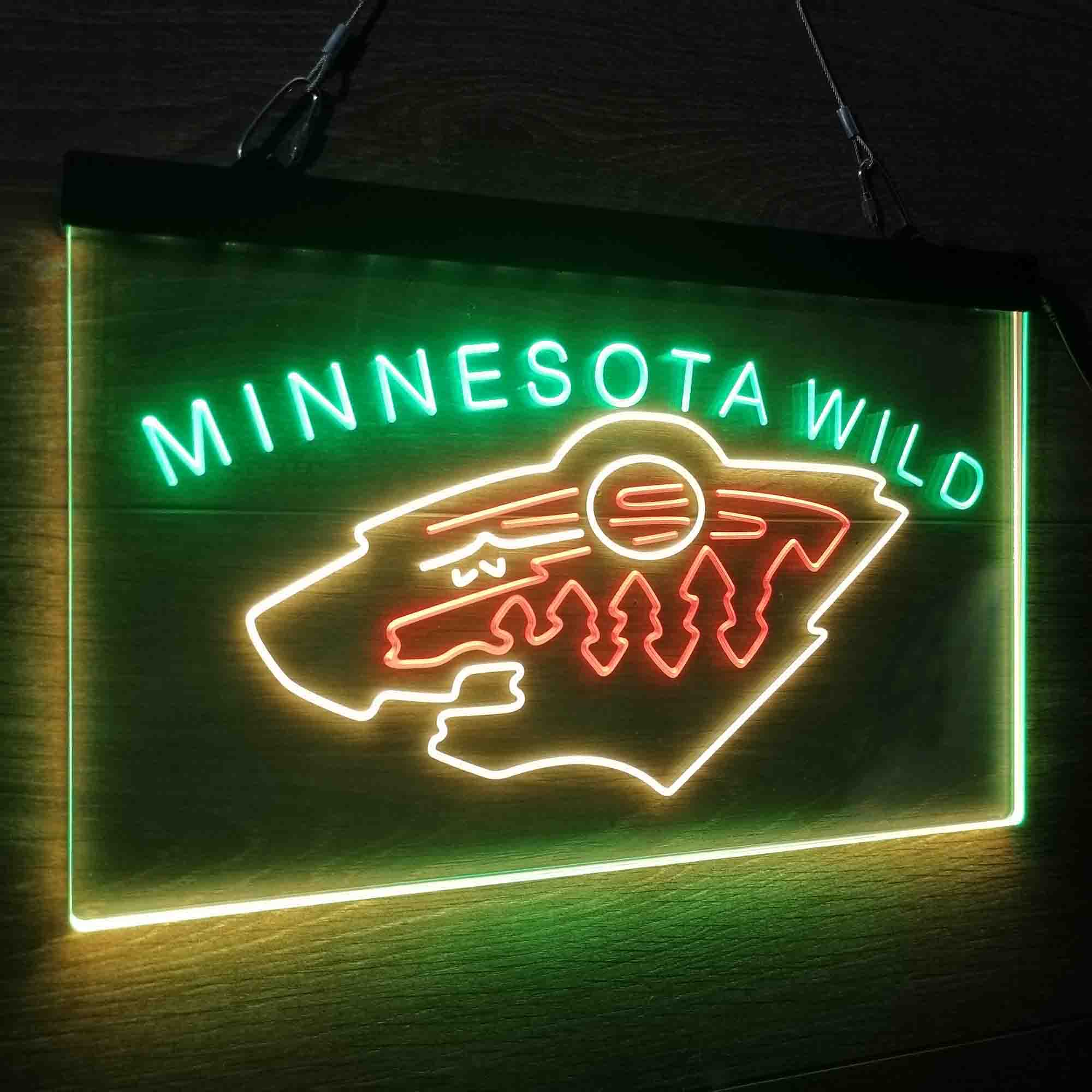 Minnesota Wild Neon LED Sign 3 Colors