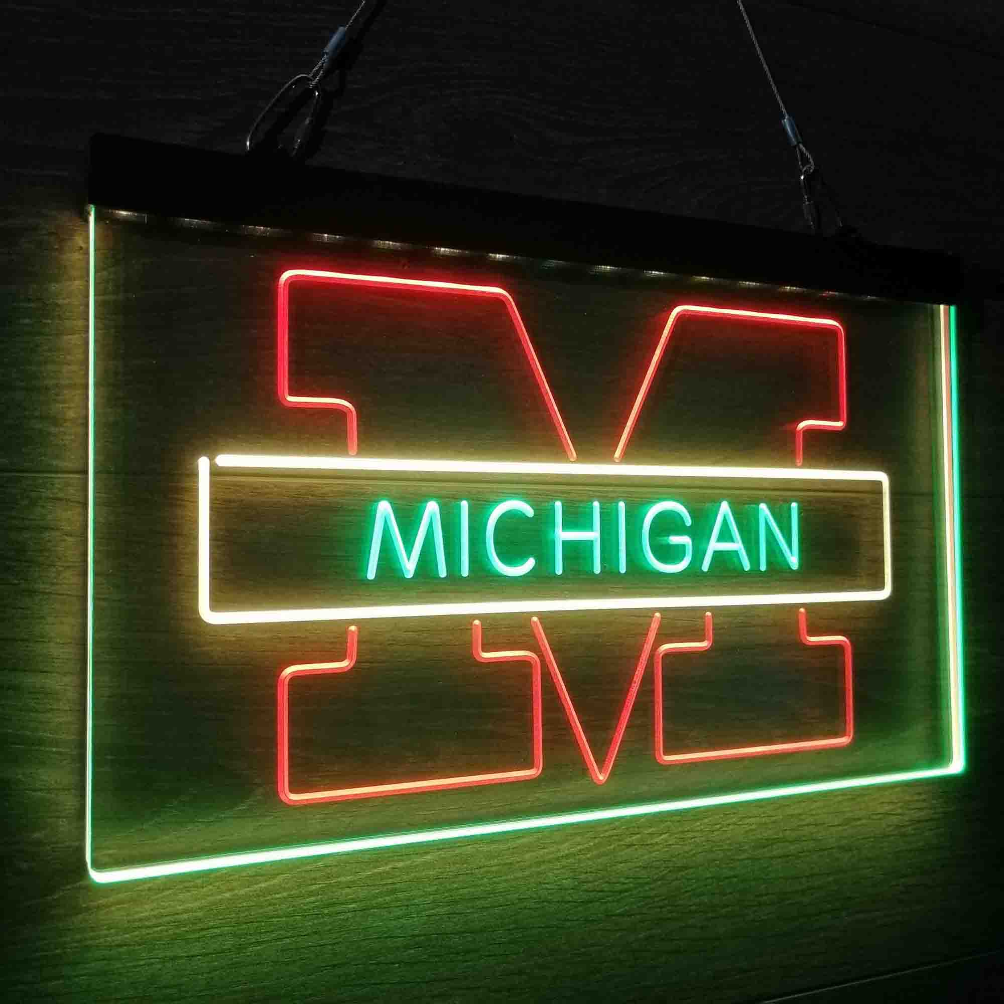 Michigan Basketball Neon LED Sign 3 Colors