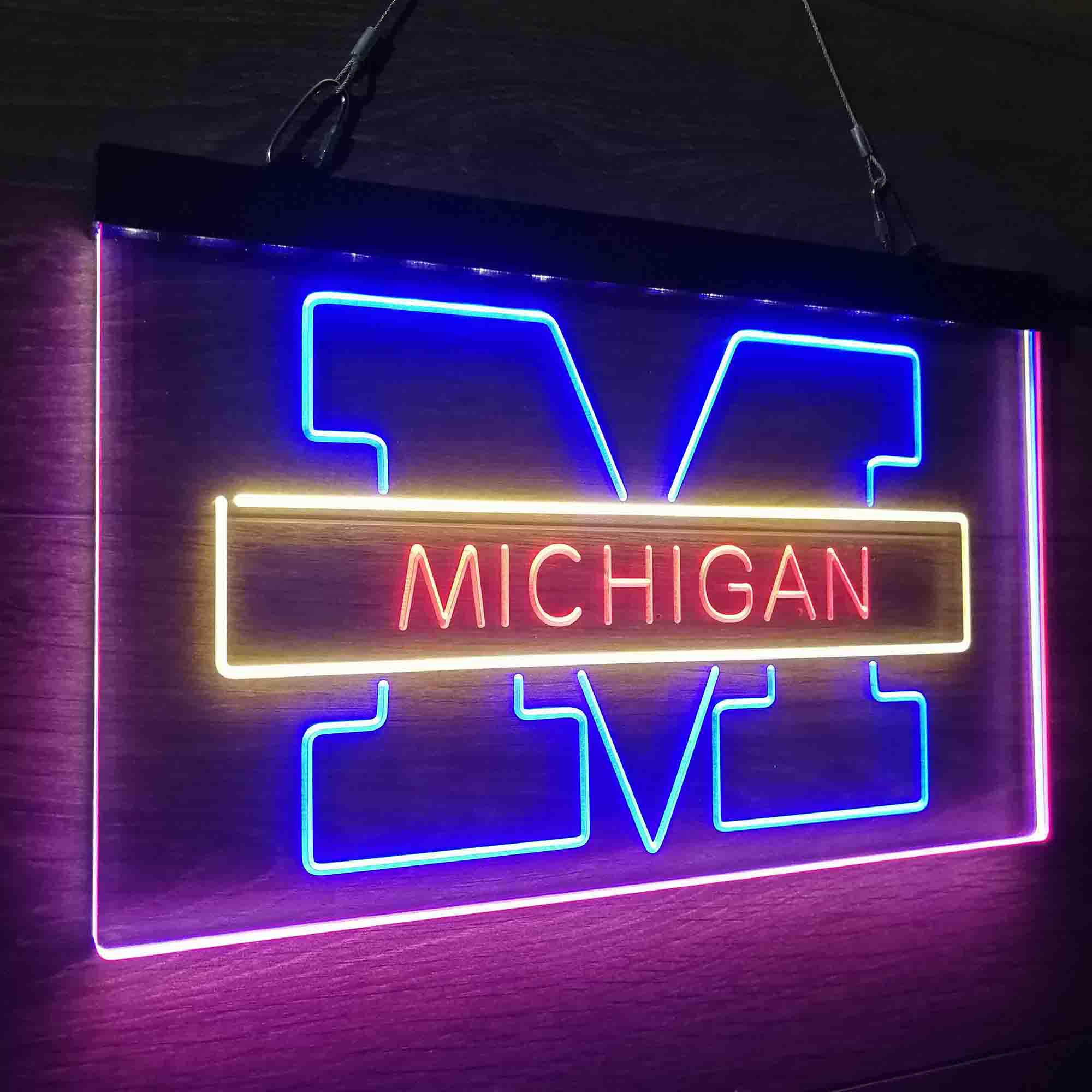 Michigan Basketball Neon LED Sign 3 Colors