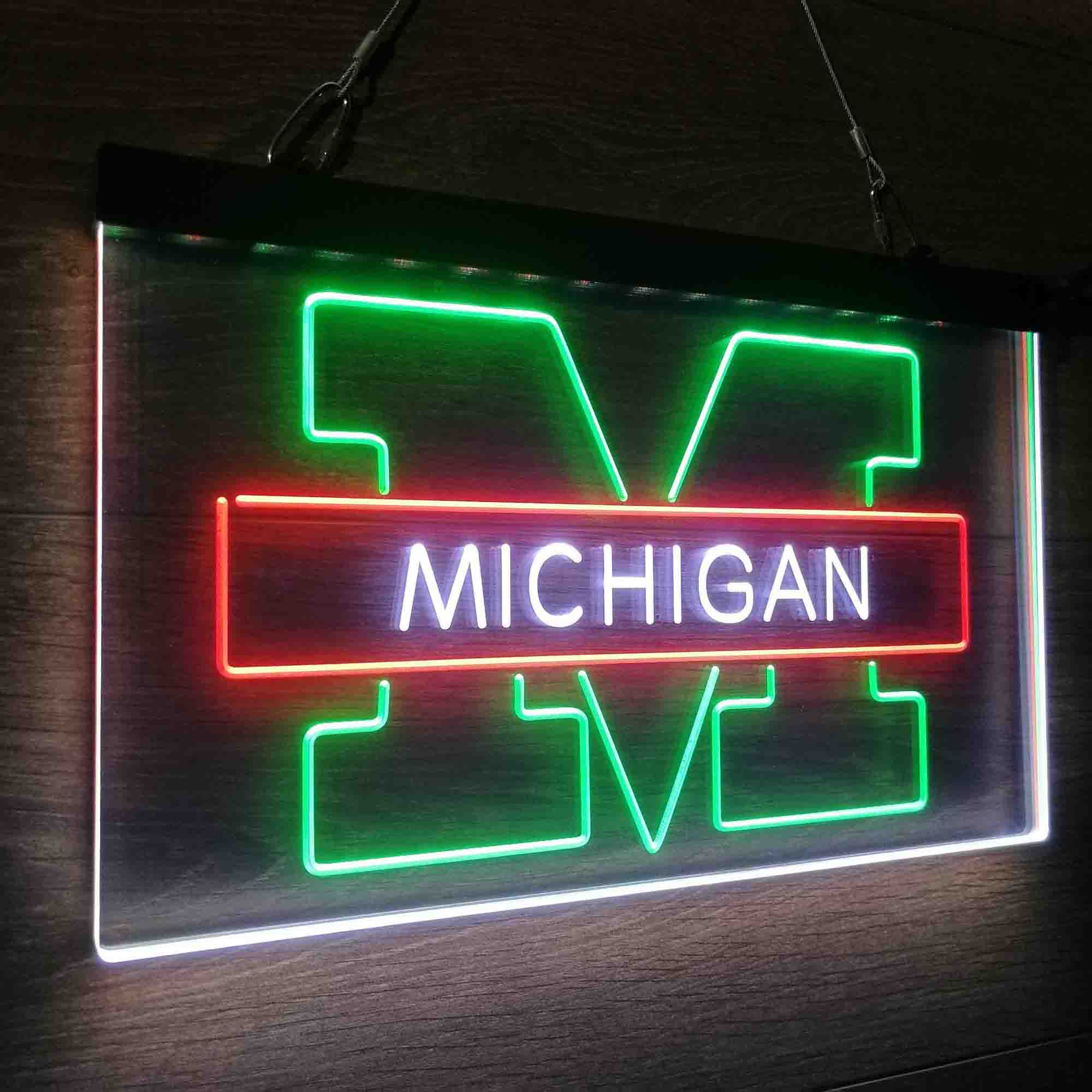 Michigan Basketball Neon LED Sign 3 Colors