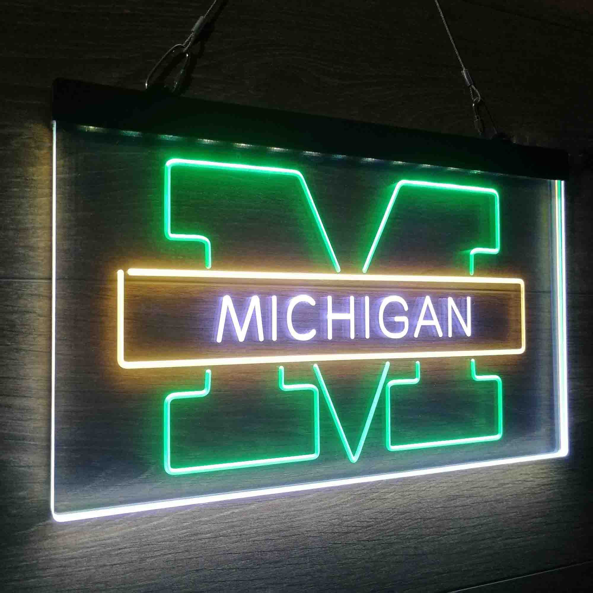 Michigan Basketball Neon LED Sign 3 Colors