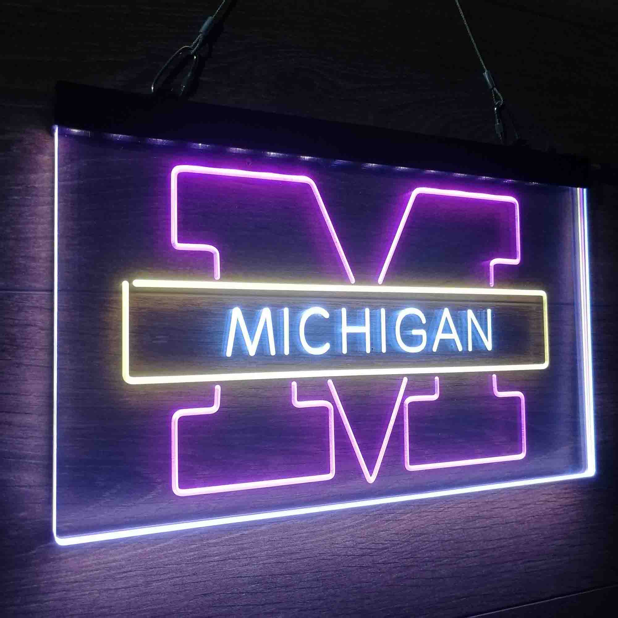 Michigan Basketball Neon LED Sign 3 Colors