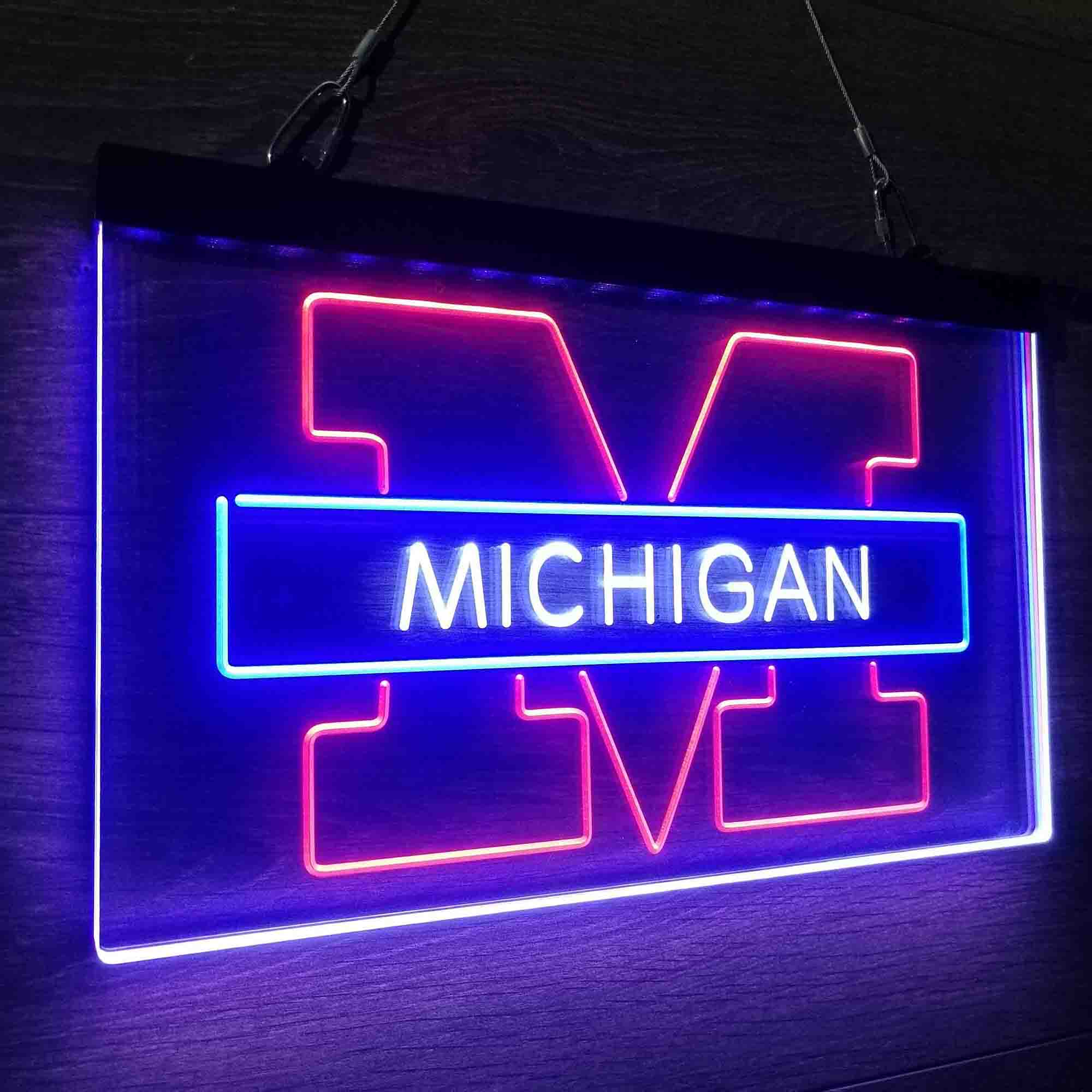 Michigan Basketball Neon LED Sign 3 Colors