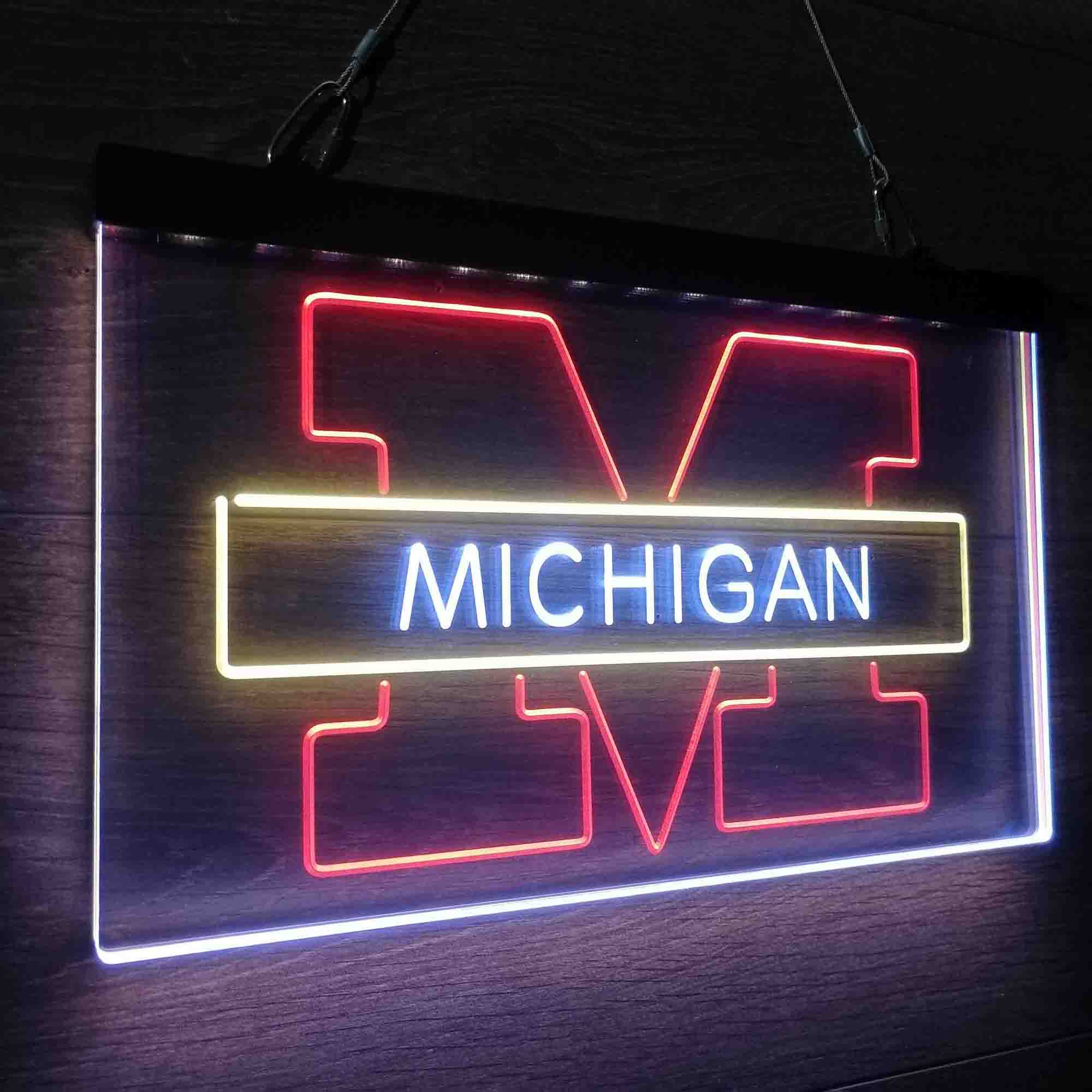 Michigan Basketball Neon LED Sign 3 Colors