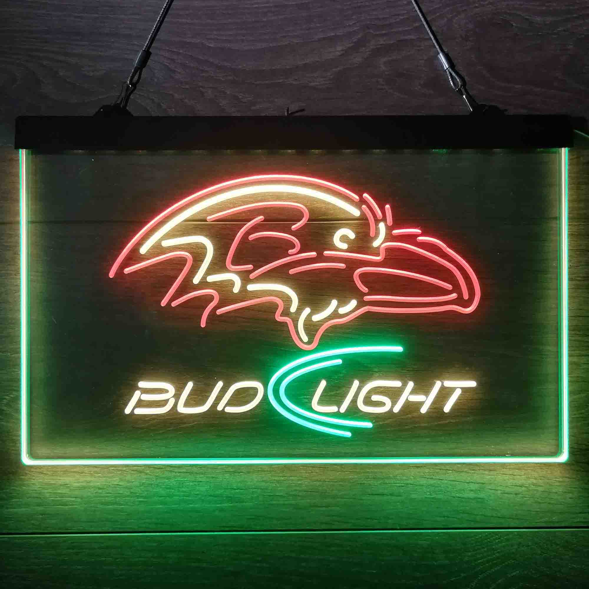 Baltimore Ravens Bud Light  Neon-Like Led Light Sign