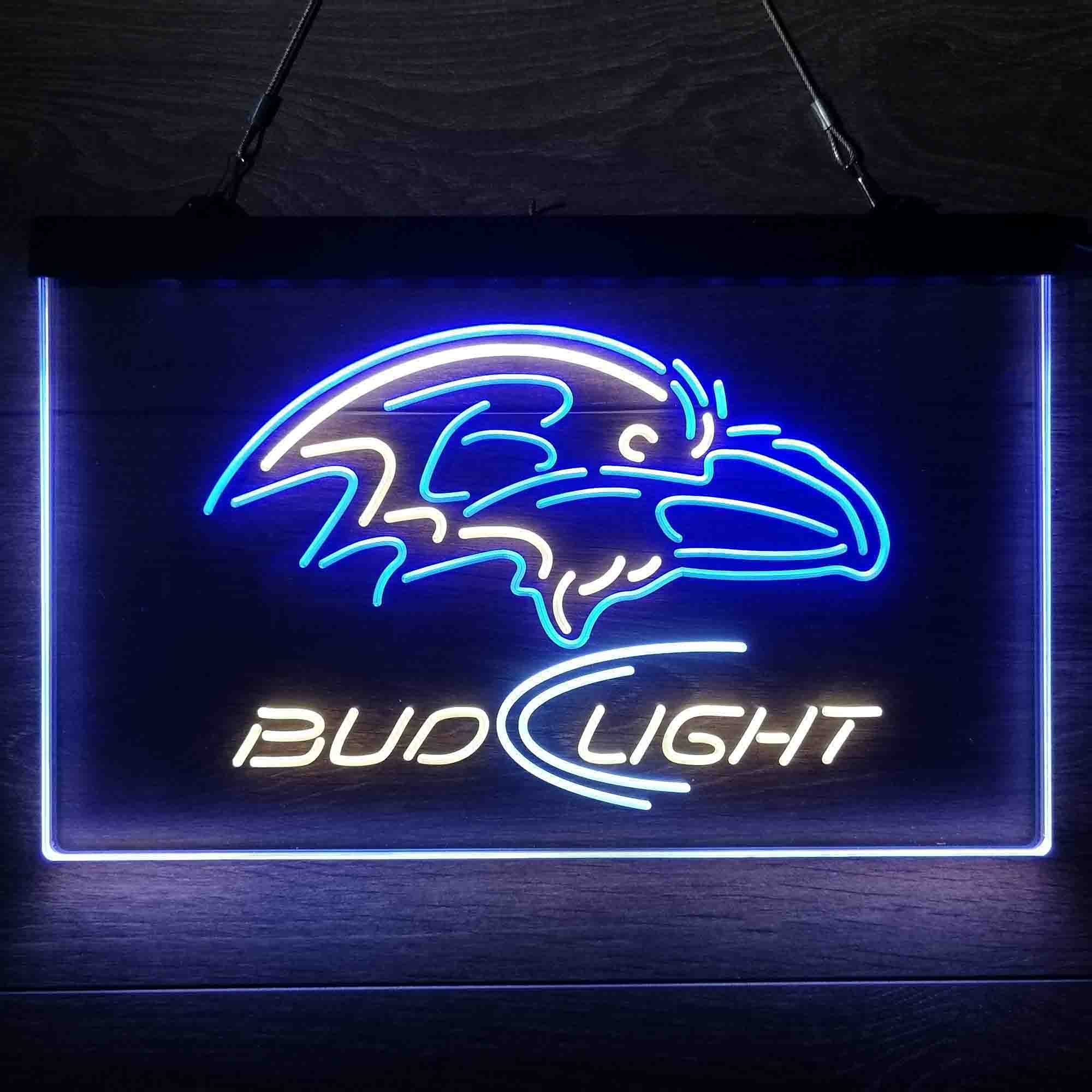 Baltimore Ravens Bud Light  Neon-Like Led Light Sign