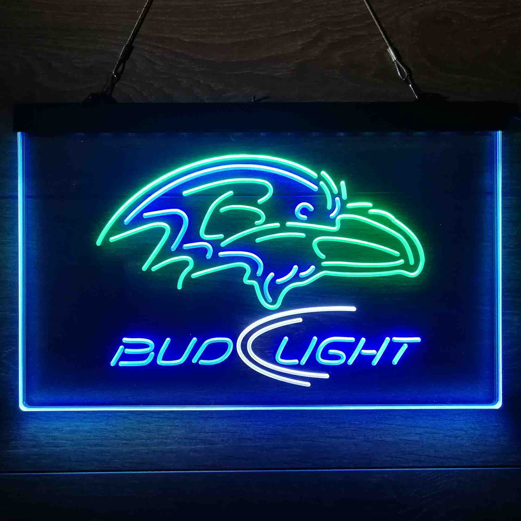 Baltimore Ravens Bud Light  Neon-Like Led Light Sign