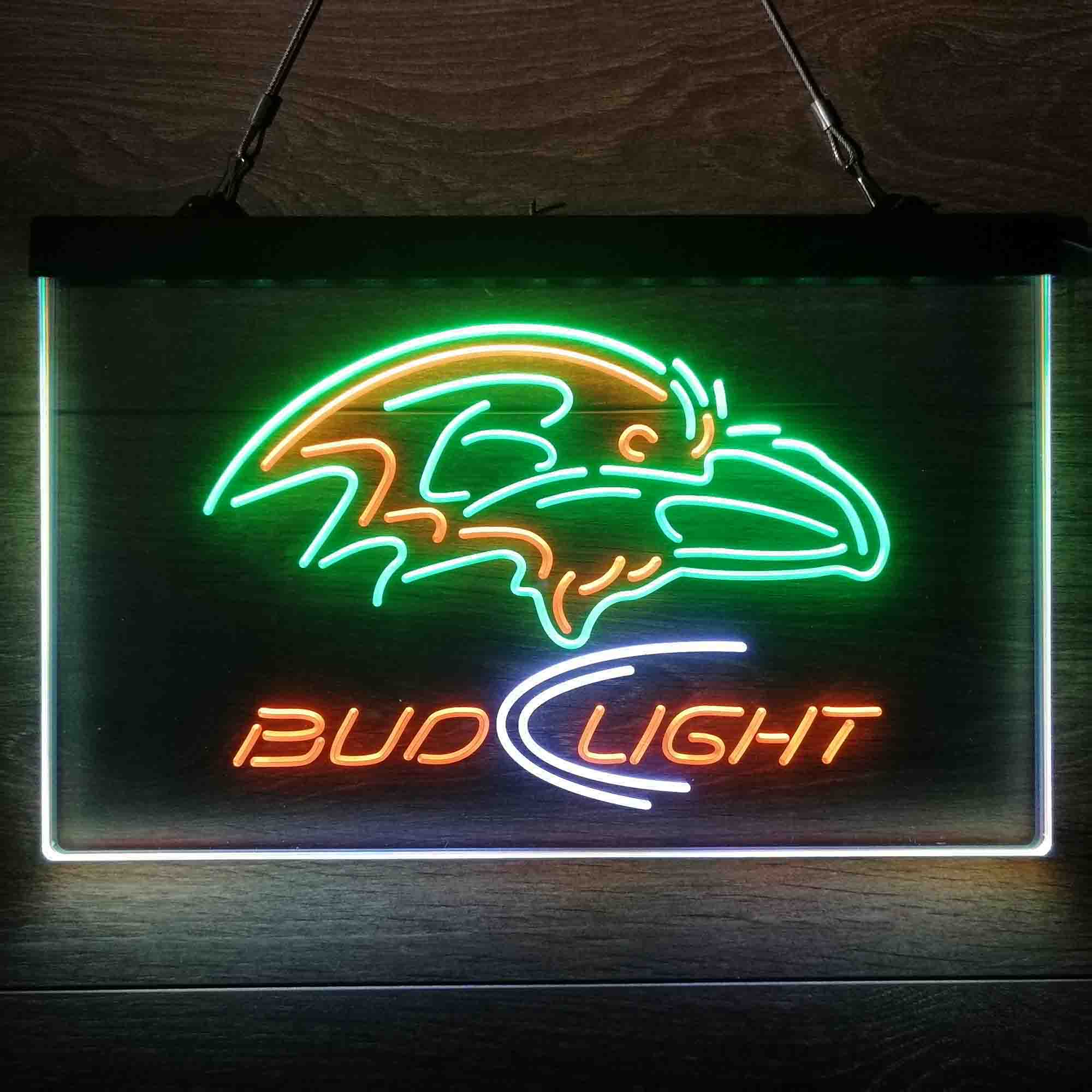 Baltimore Ravens Bud Light  Neon-Like Led Light Sign