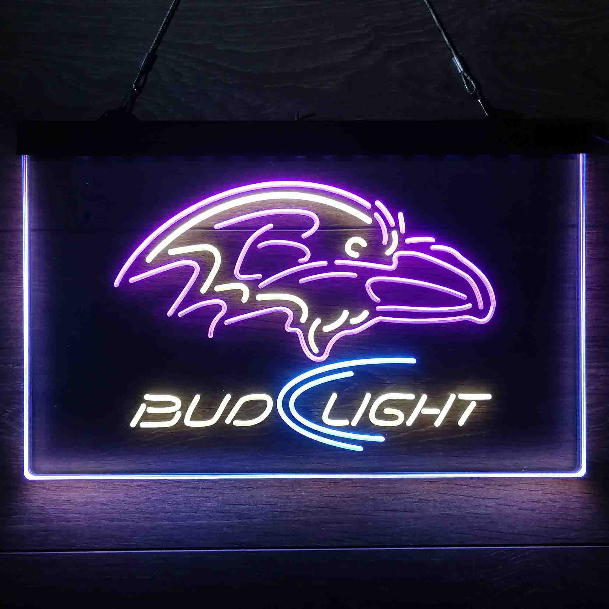 Baltimore Ravens Bud Light  Neon-Like Led Light Sign