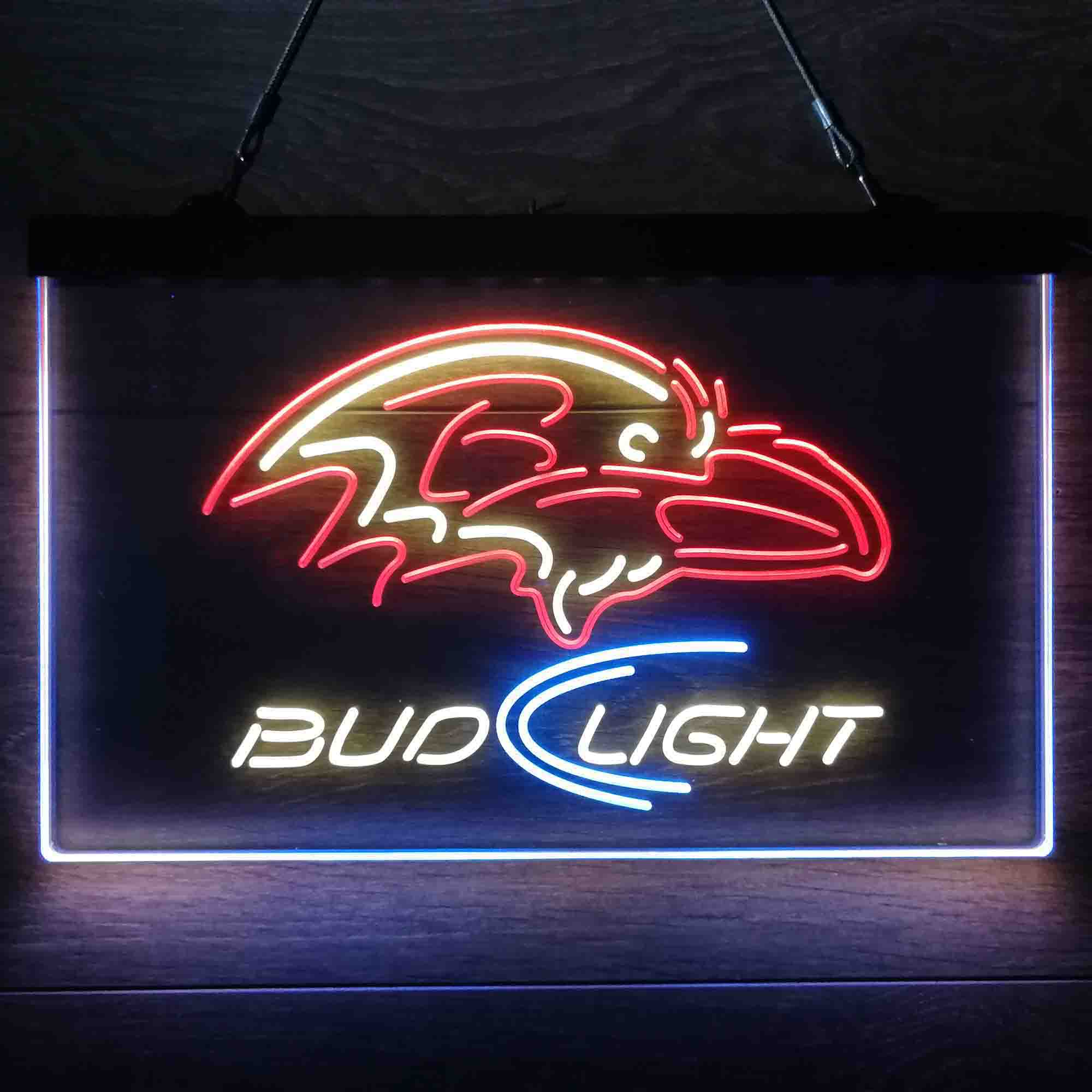 Baltimore Ravens Bud Light  Neon-Like Led Light Sign