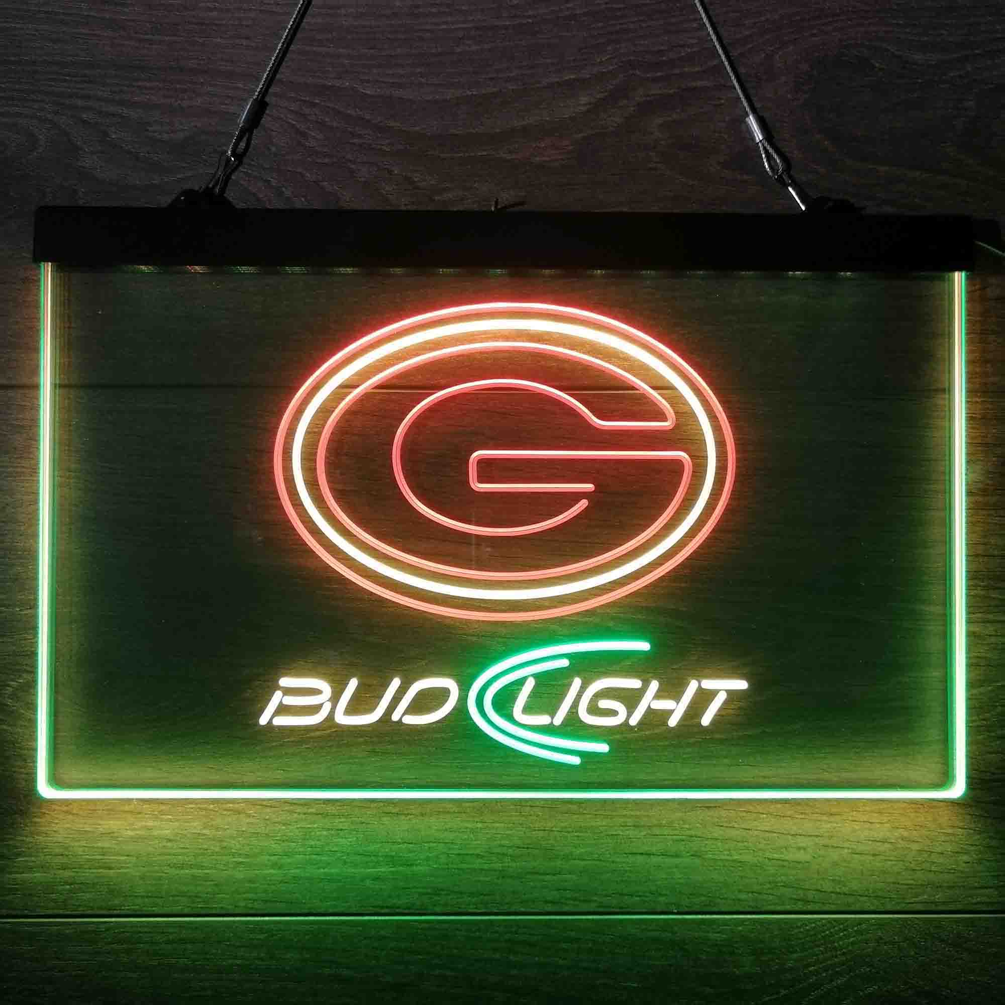 Green Bay Packers Bud Light Neon-Like Led Light Sign