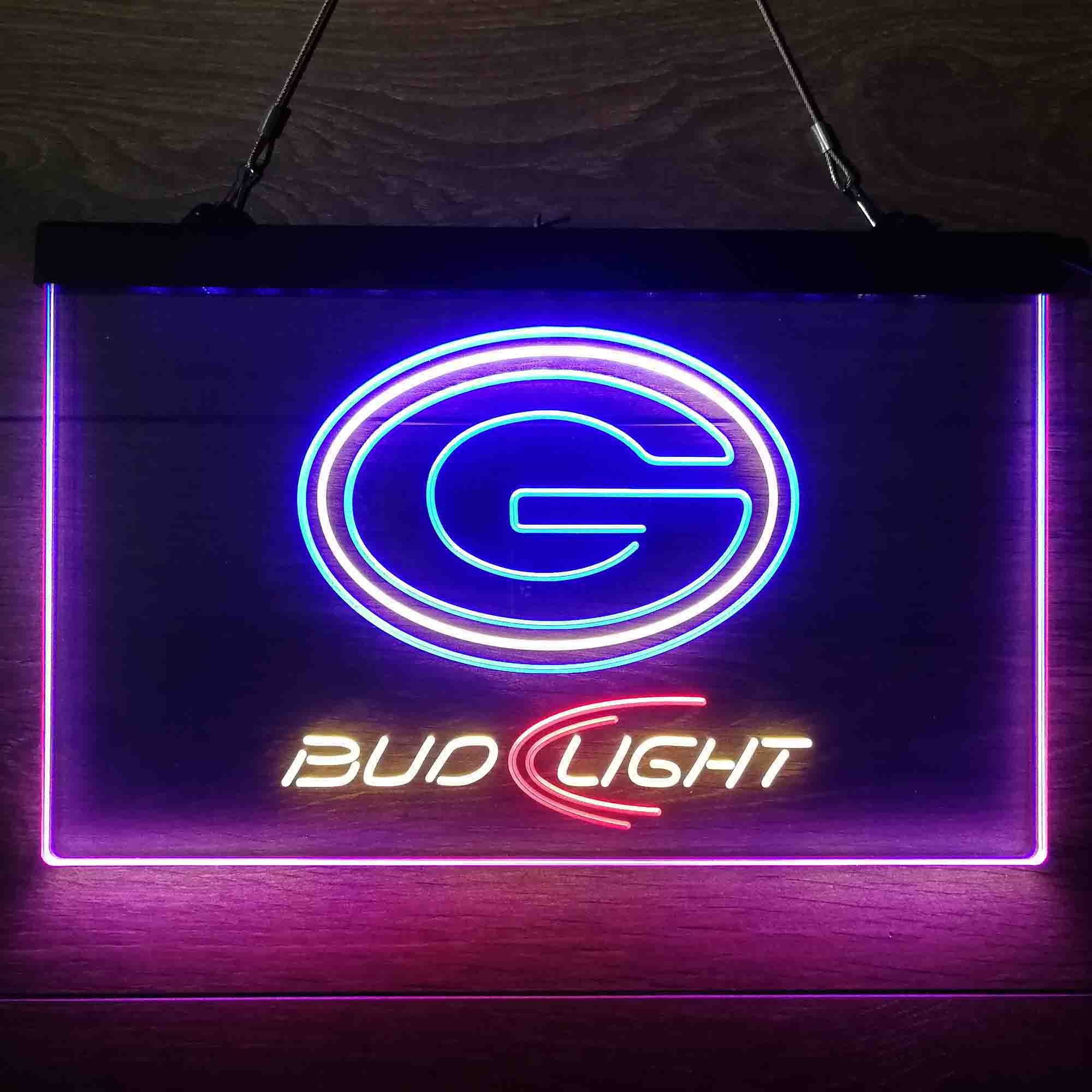 Green Bay Packers Bud Light Neon-Like Led Light Sign