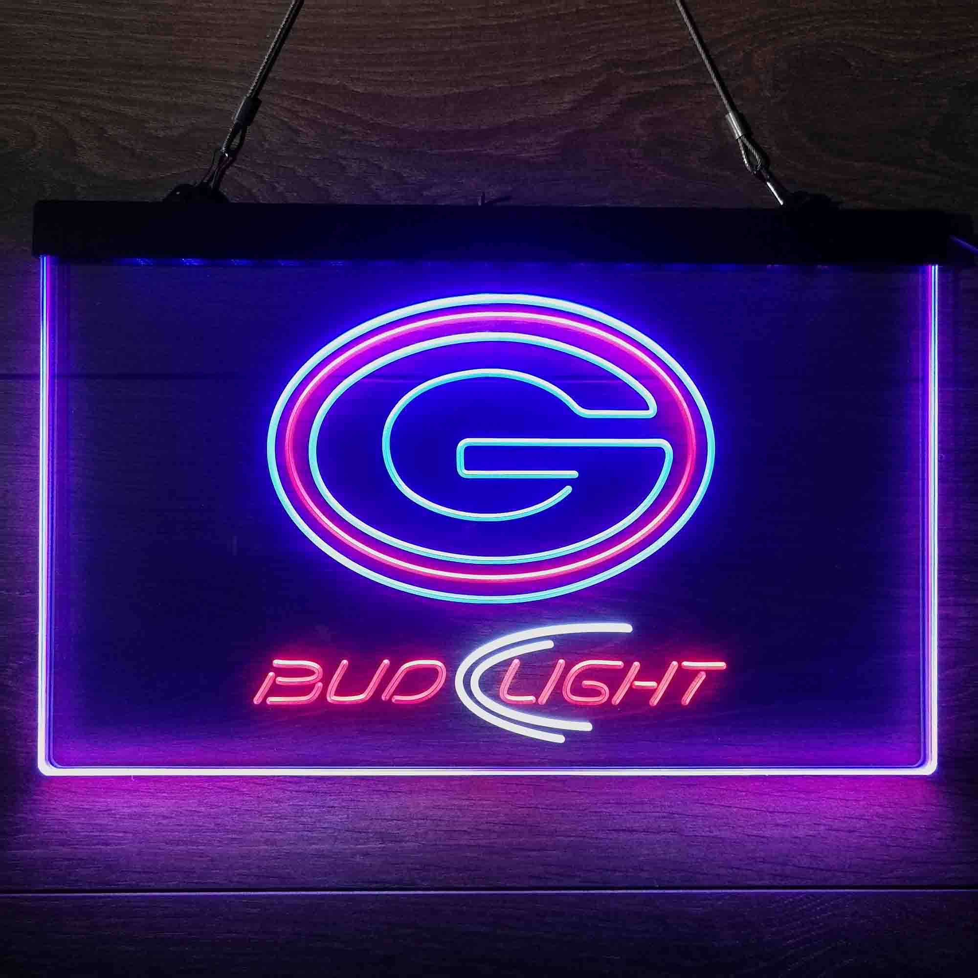 Green Bay Packers Bud Light Neon-Like Led Light Sign