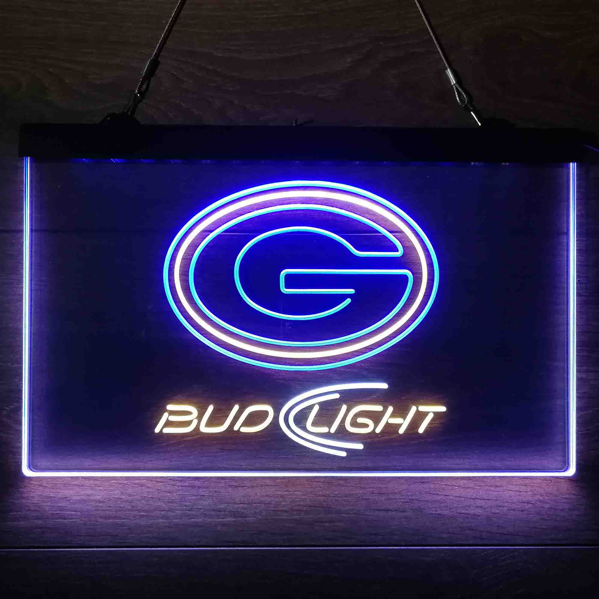 Green Bay Packers Bud Light Neon-Like Led Light Sign