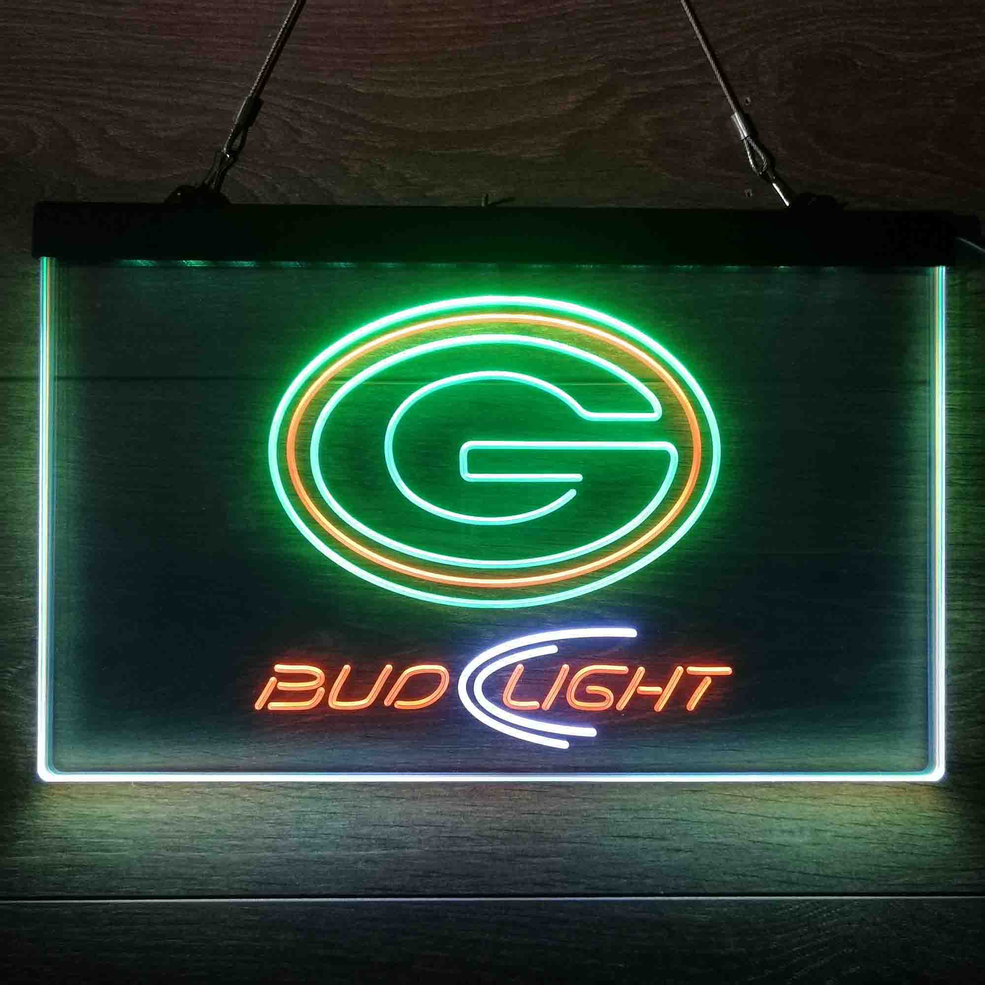 Green Bay Packers Bud Light Neon-Like Led Light Sign