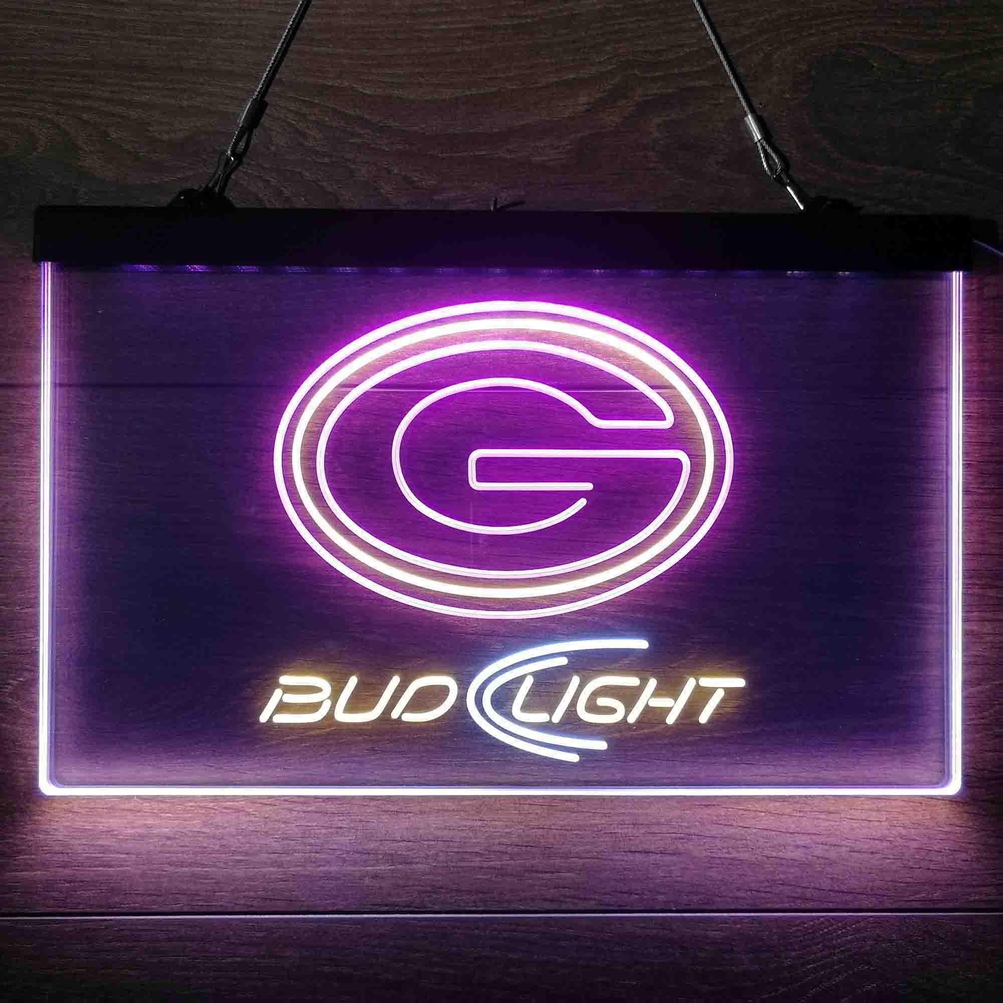 Green Bay Packers Bud Light Neon-Like Led Light Sign