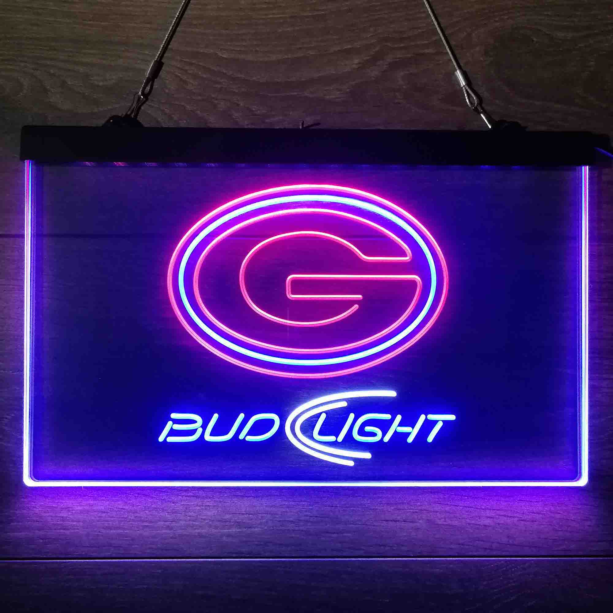 Green Bay Packers Bud Light Neon-Like Led Light Sign