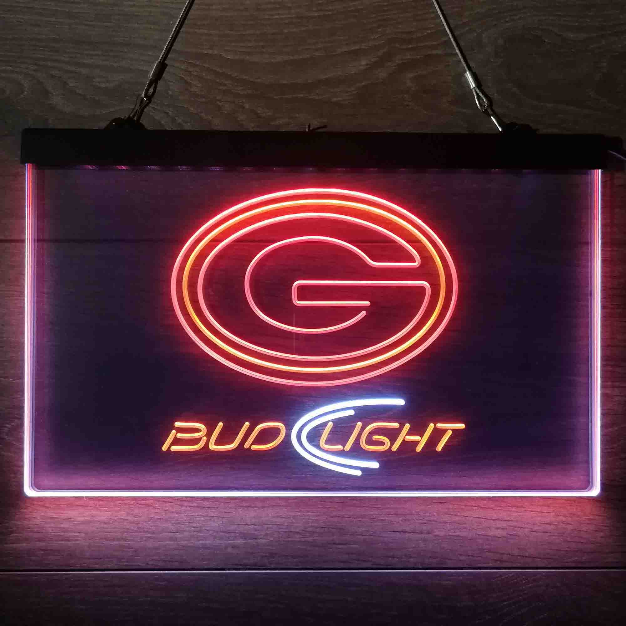 Green Bay Packers Bud Light Neon-Like Led Light Sign