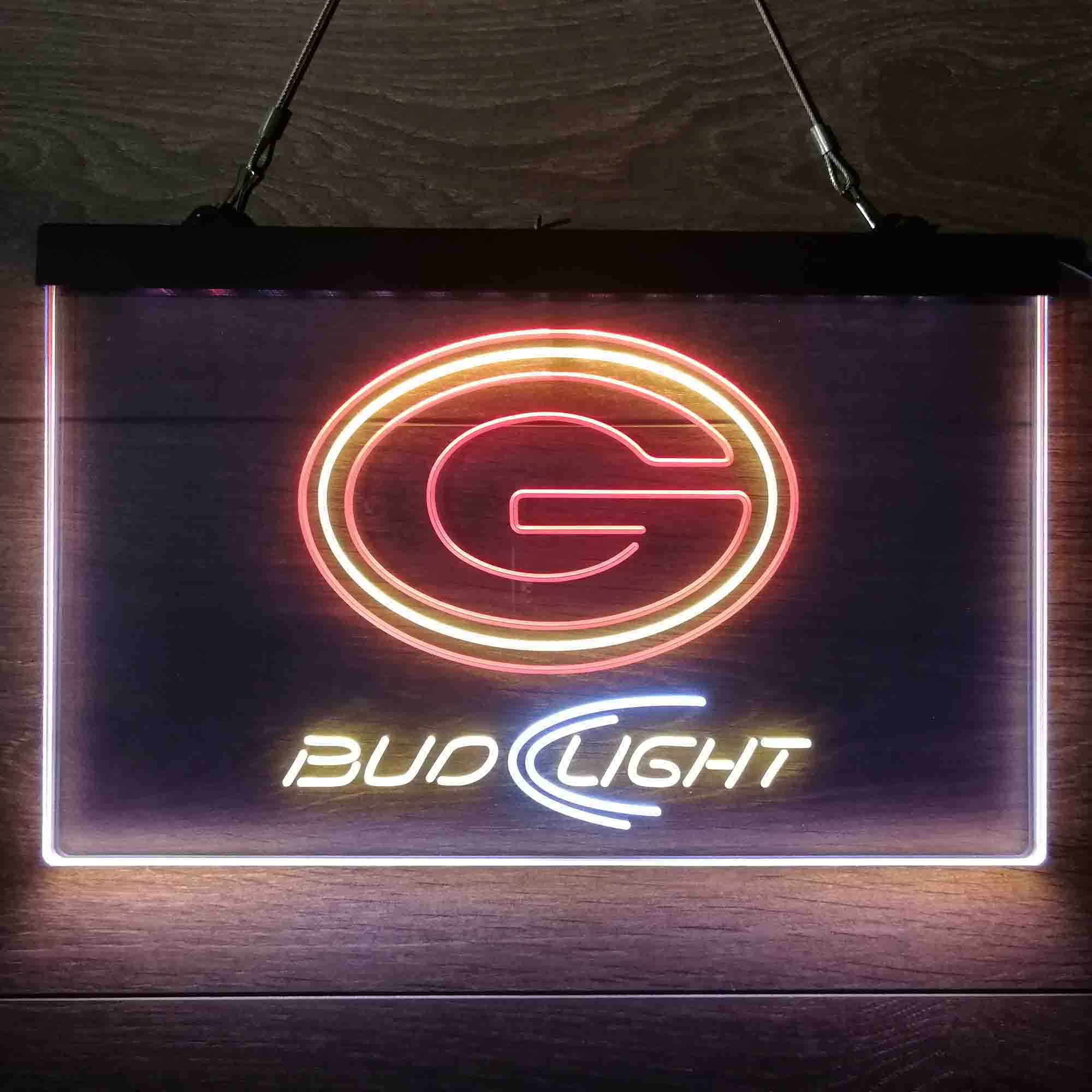 Green Bay Packers Bud Light Neon-Like Led Light Sign