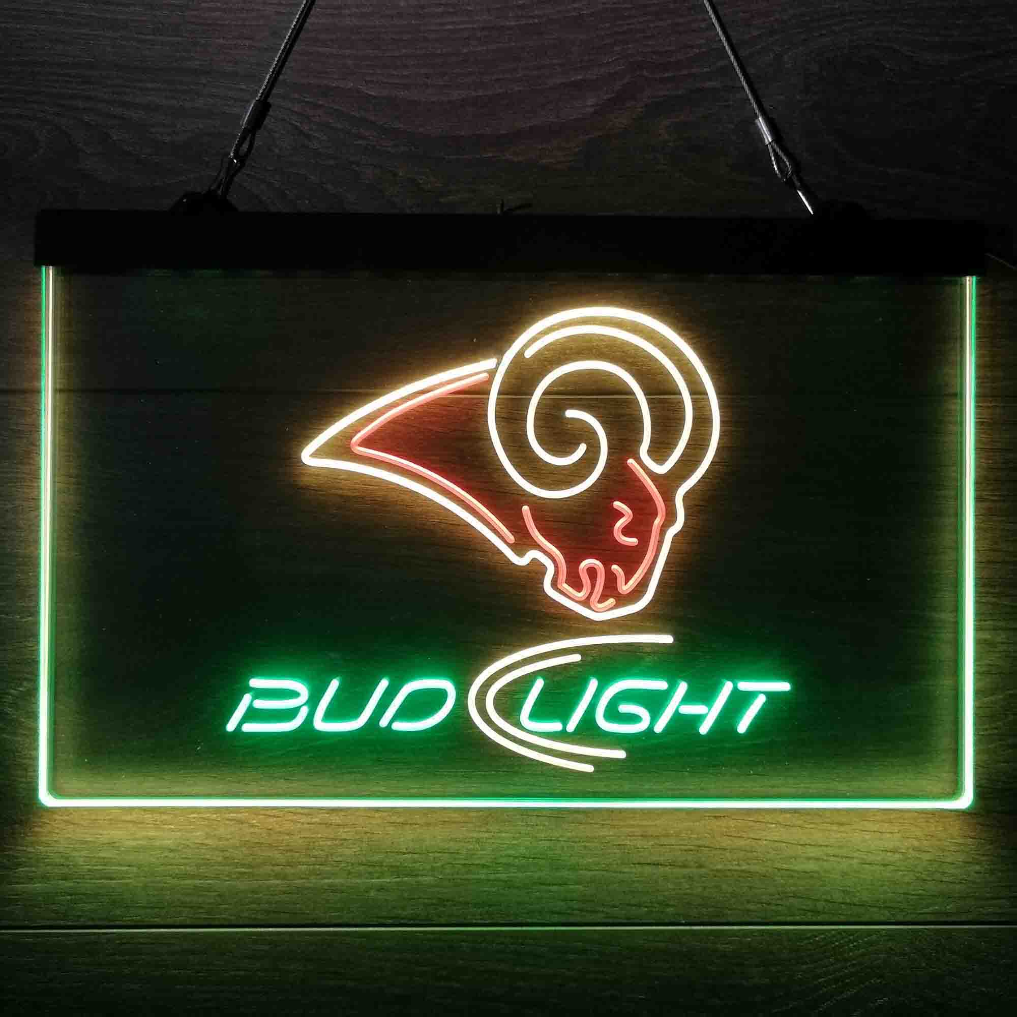 St Louis Rams Bud Light Neon-Like Led Light Sign