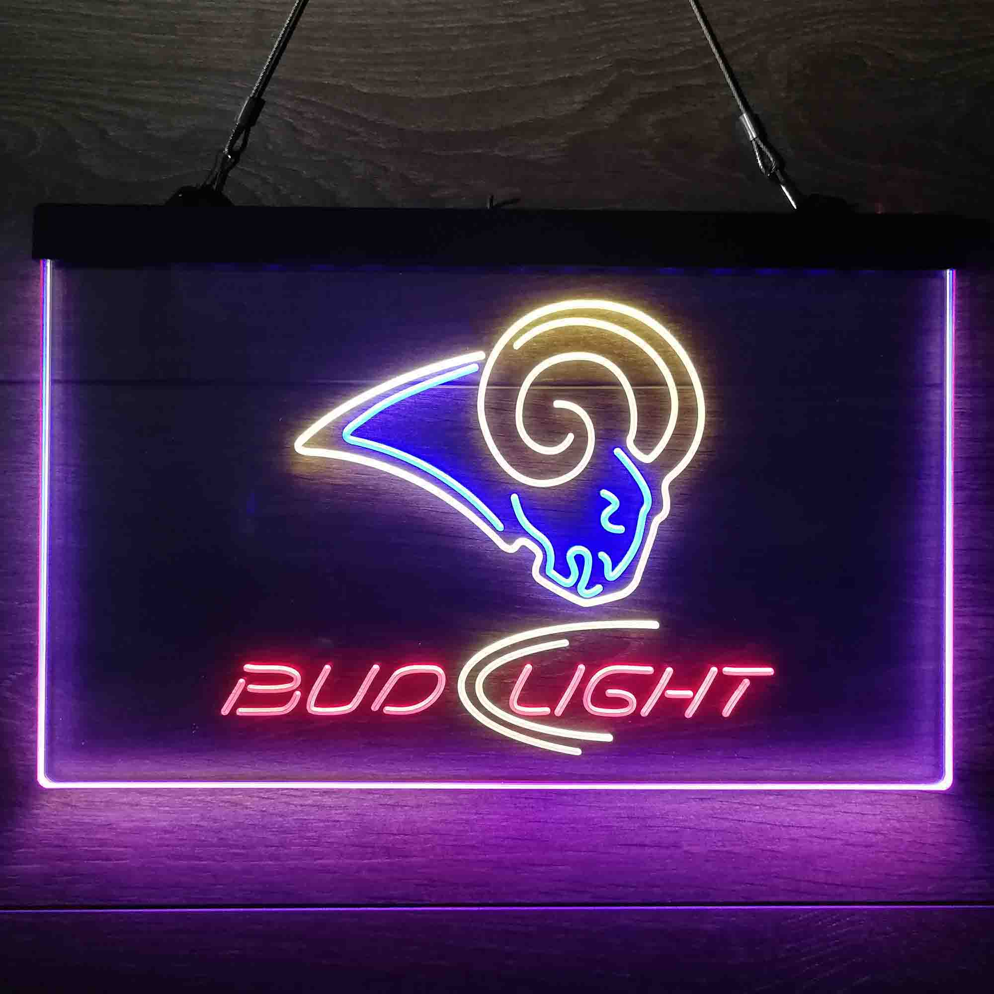 St Louis Rams Bud Light Neon-Like Led Light Sign