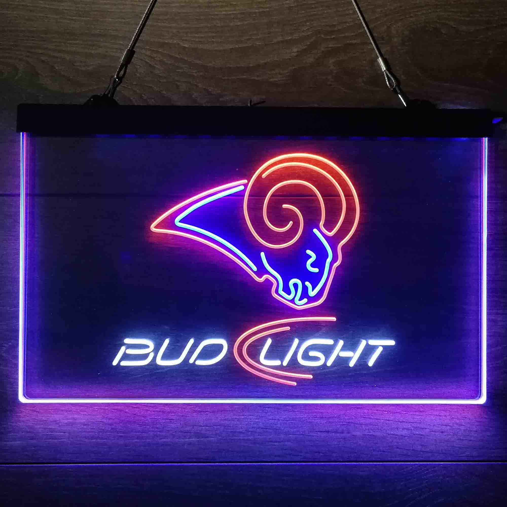 St Louis Rams Bud Light Neon-Like Led Light Sign