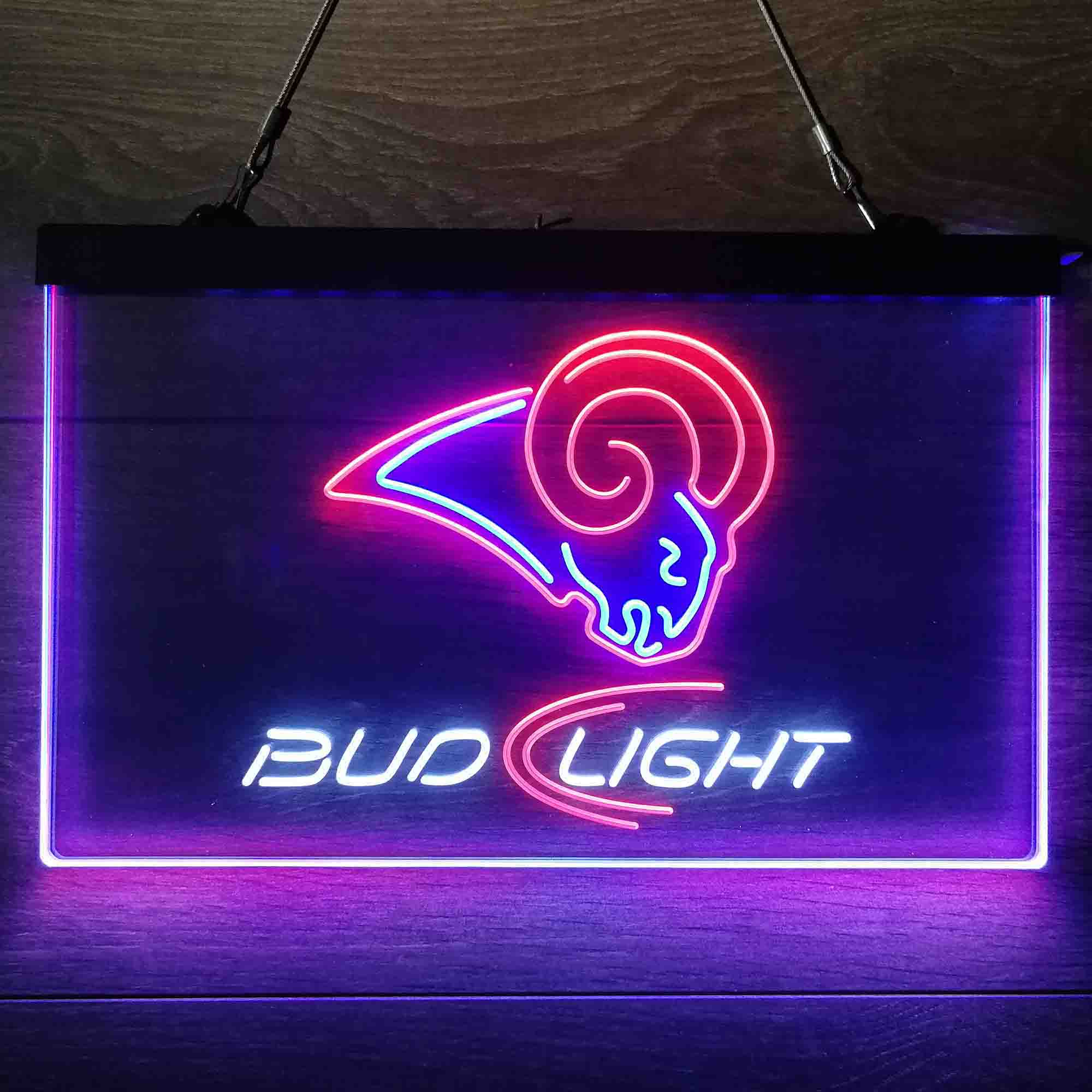 St Louis Rams Bud Light Neon-Like Led Light Sign