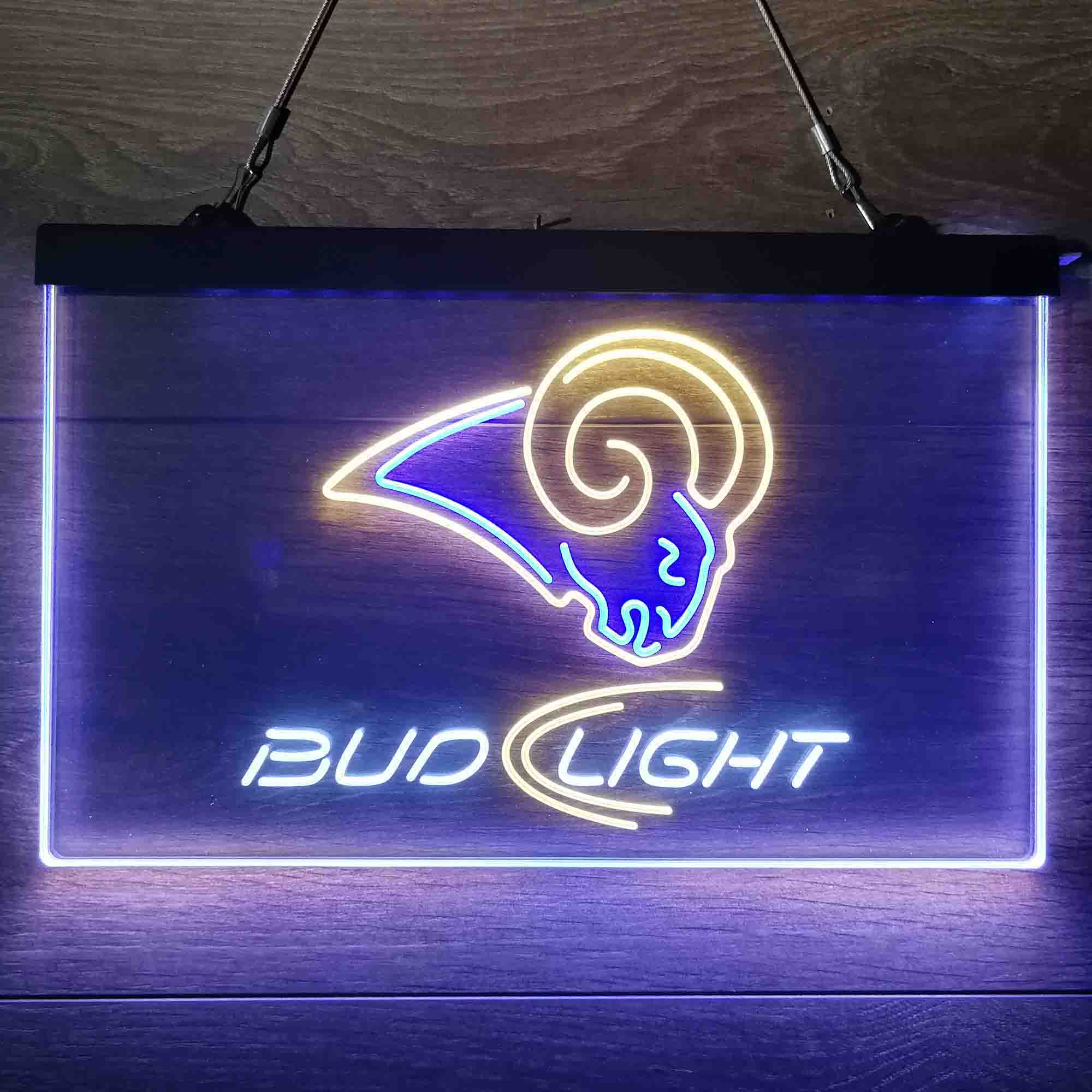 St Louis Rams Bud Light Neon-Like Led Light Sign