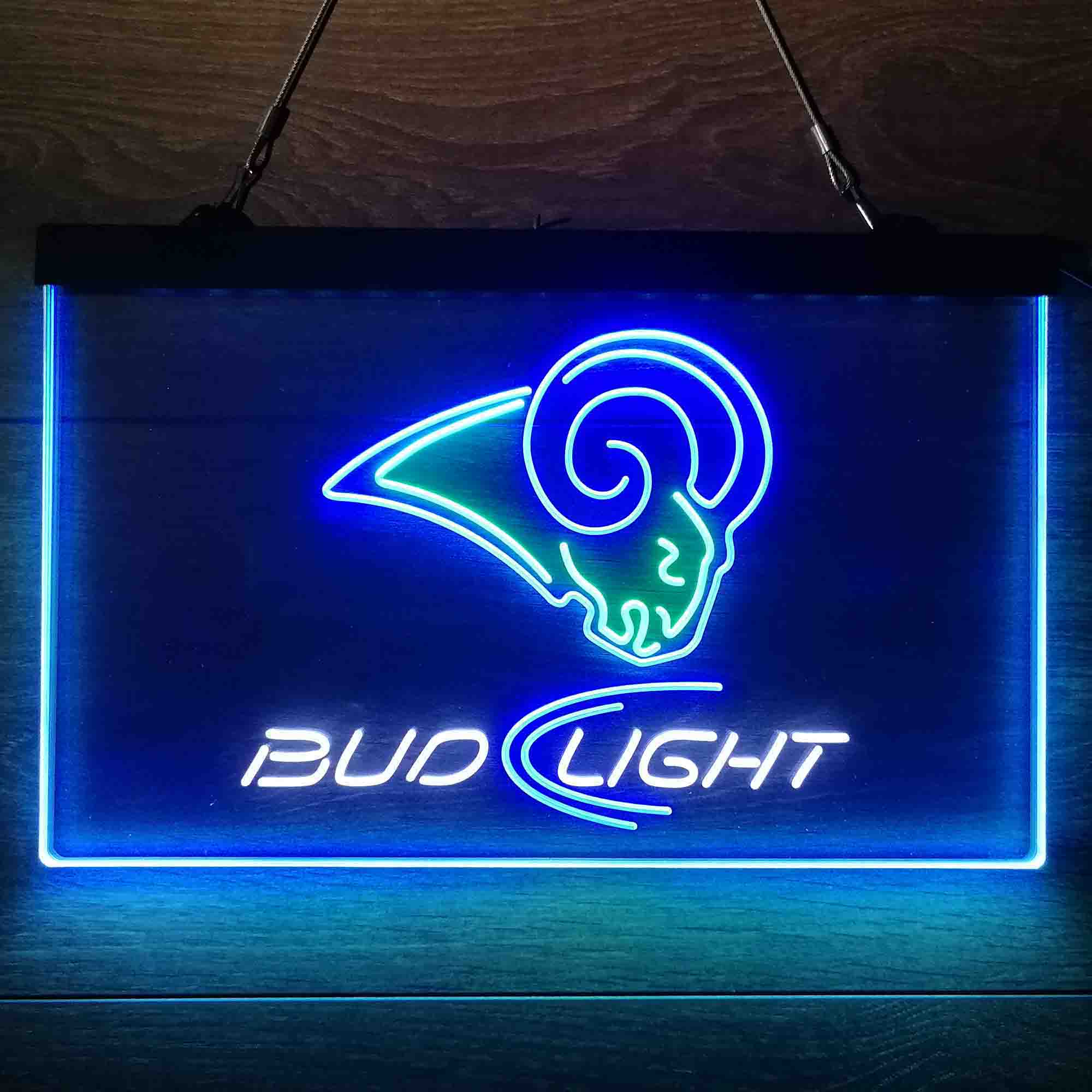 St Louis Rams Bud Light Neon-Like Led Light Sign