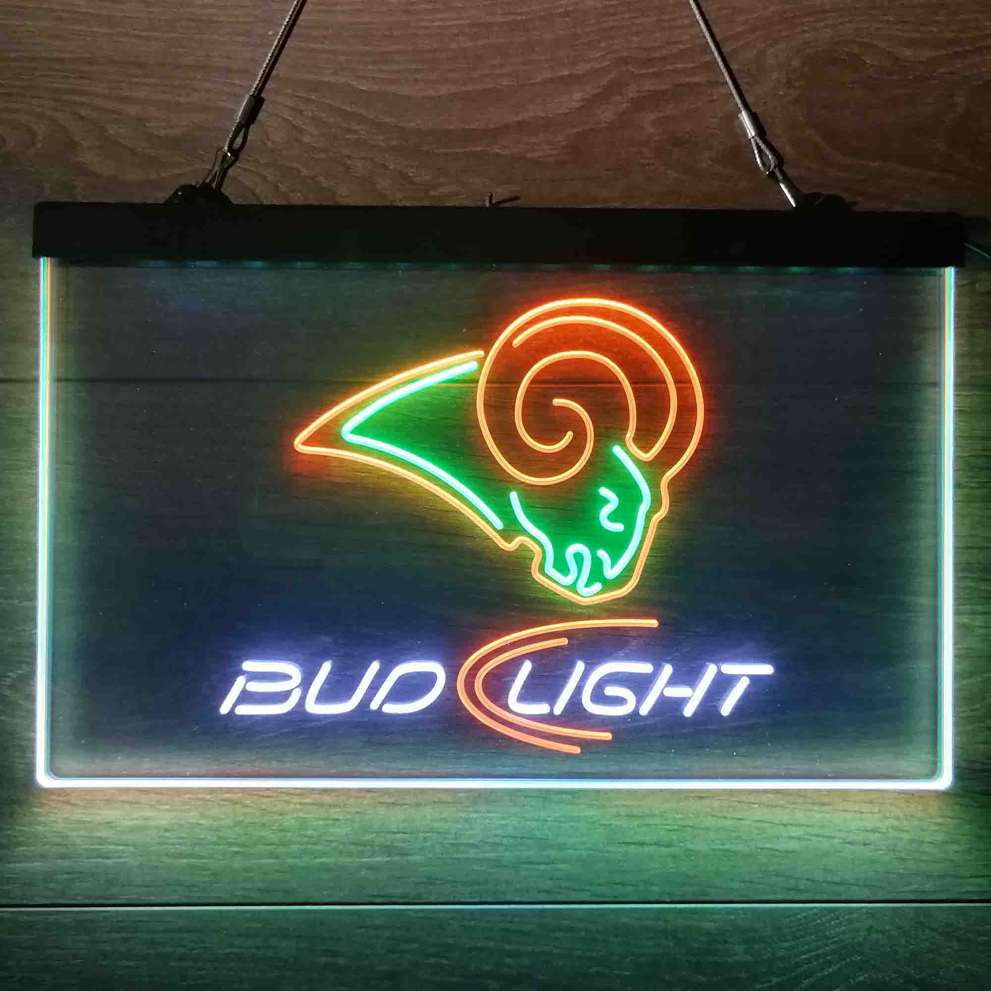 St Louis Rams Bud Light Neon-Like Led Light Sign