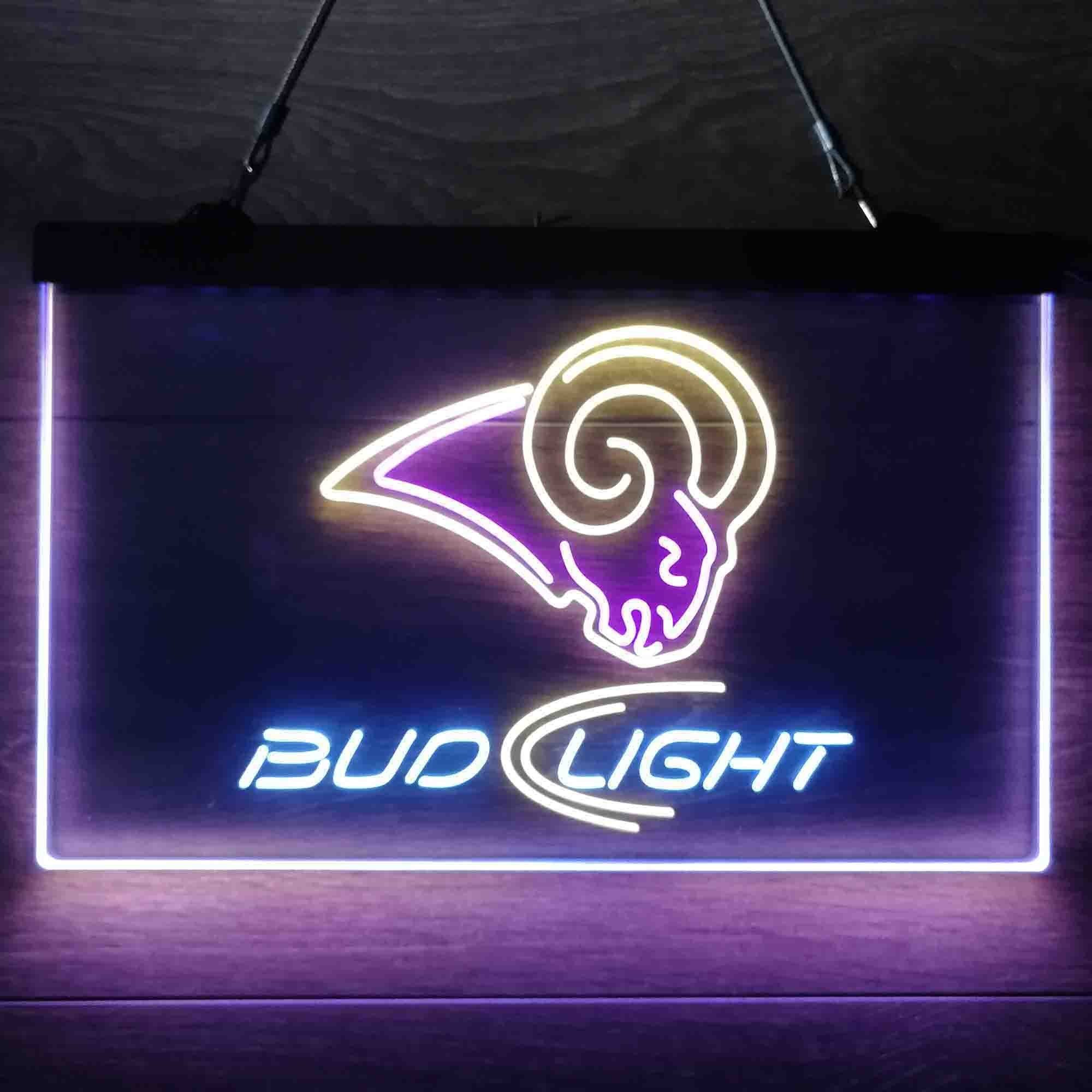 St Louis Rams Bud Light Neon-Like Led Light Sign