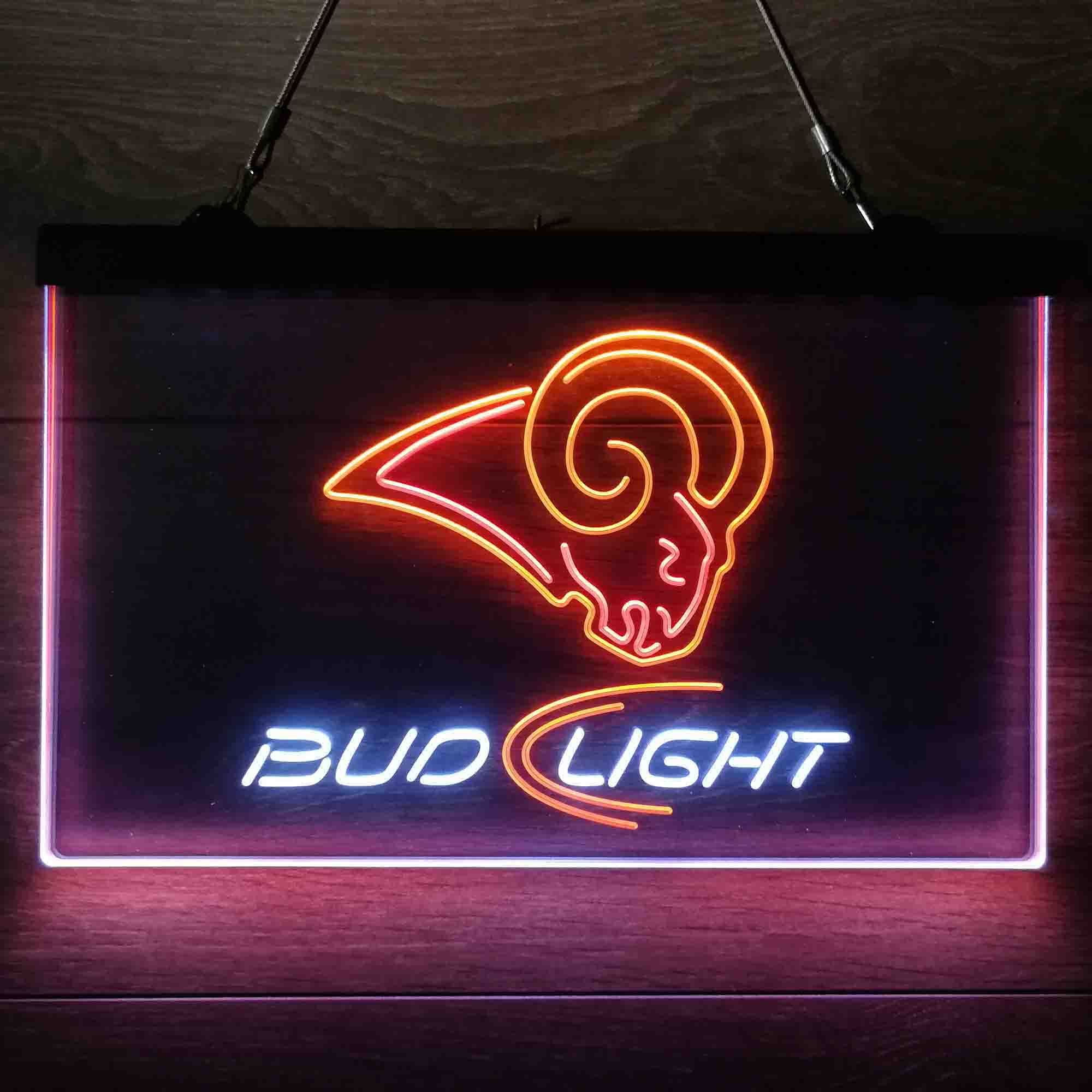 St Louis Rams Bud Light Neon-Like Led Light Sign