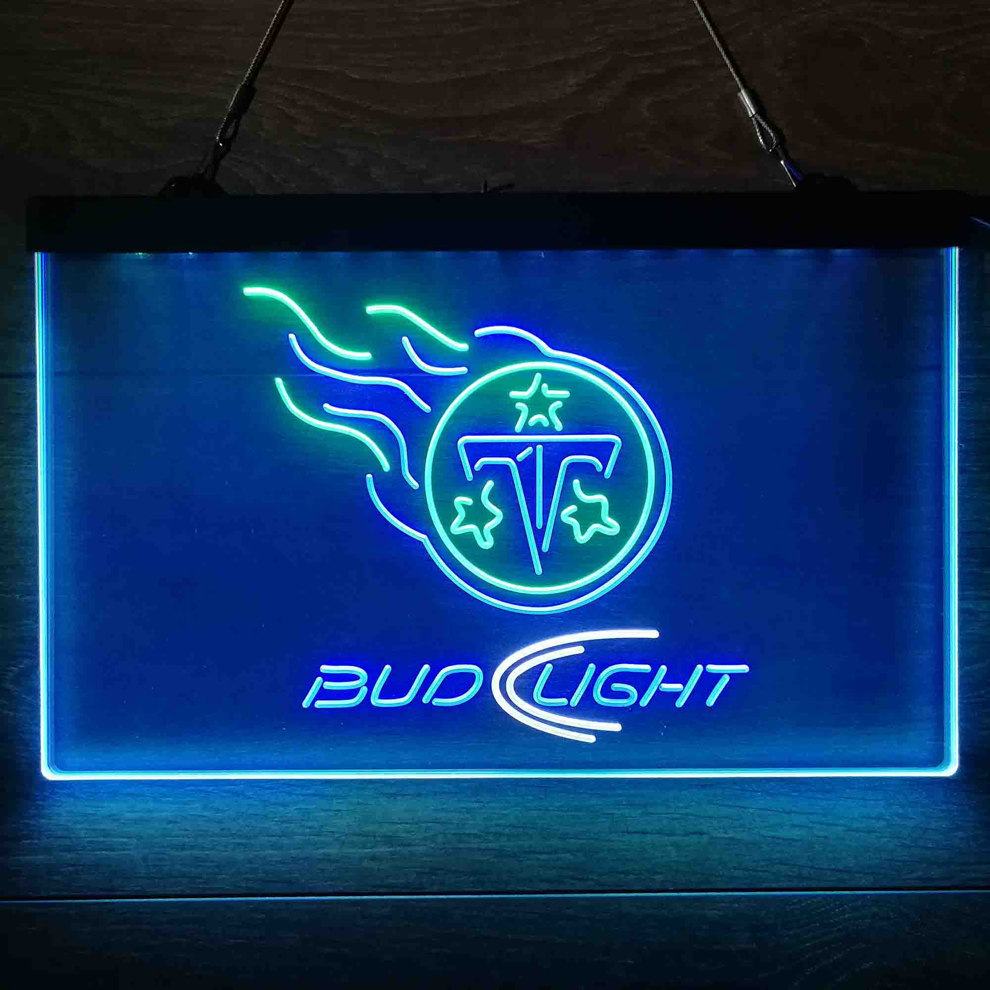 Red Tennessee Titans Bud Light Neon-Like Led Light Sign