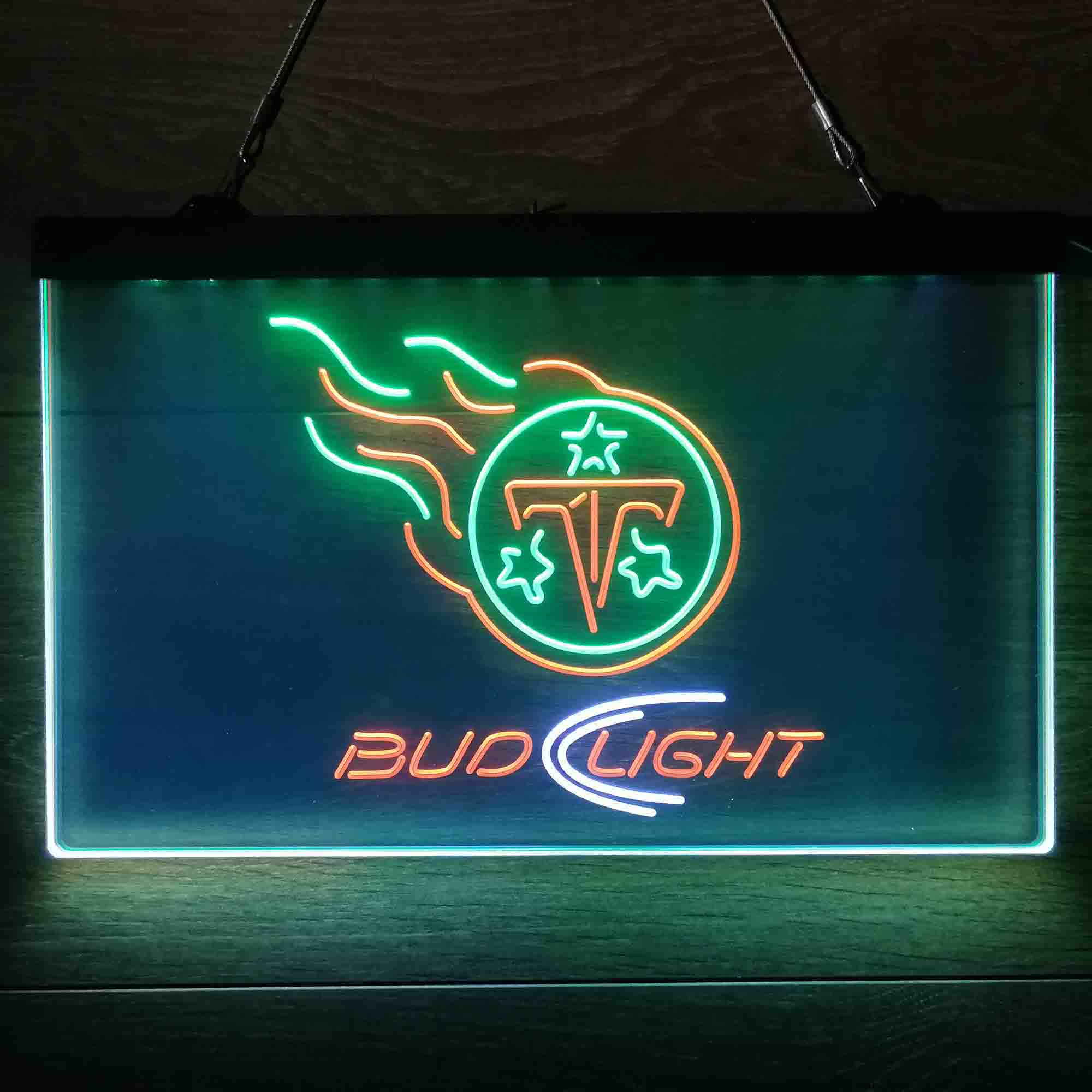 Red Tennessee Titans Bud Light Neon-Like Led Light Sign