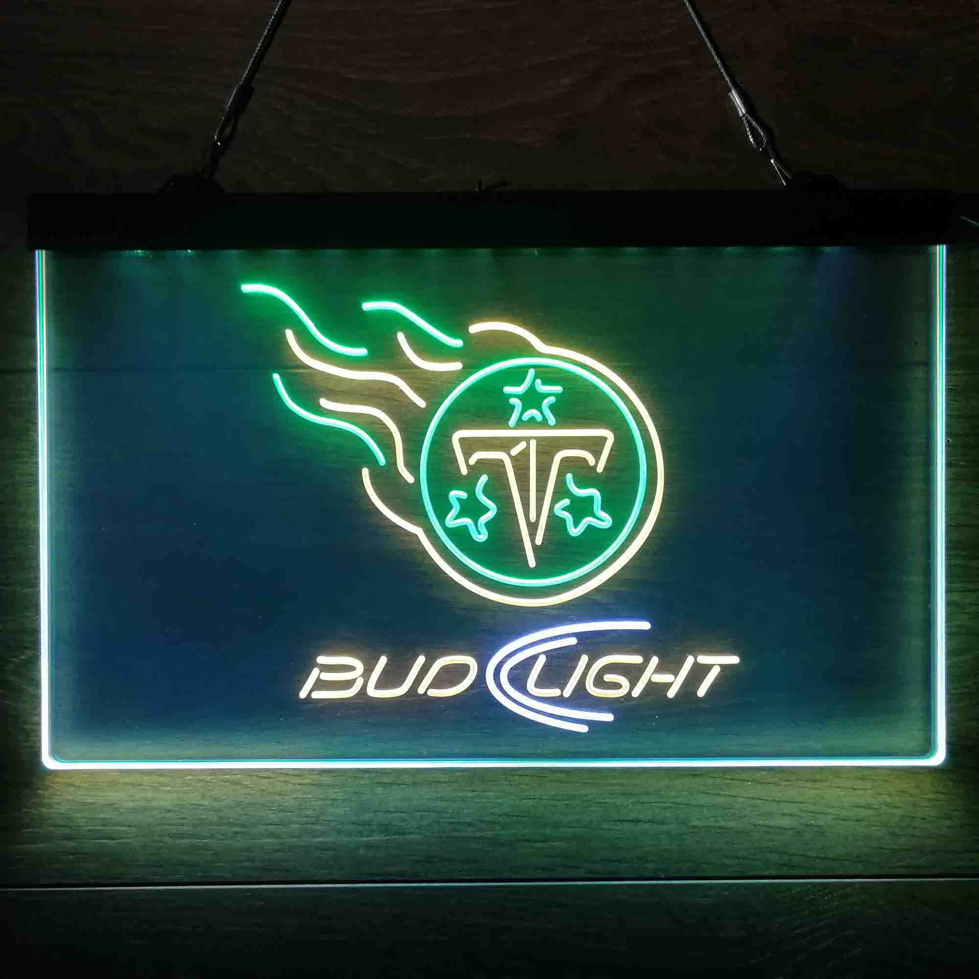 Red Tennessee Titans Bud Light Neon-Like Led Light Sign